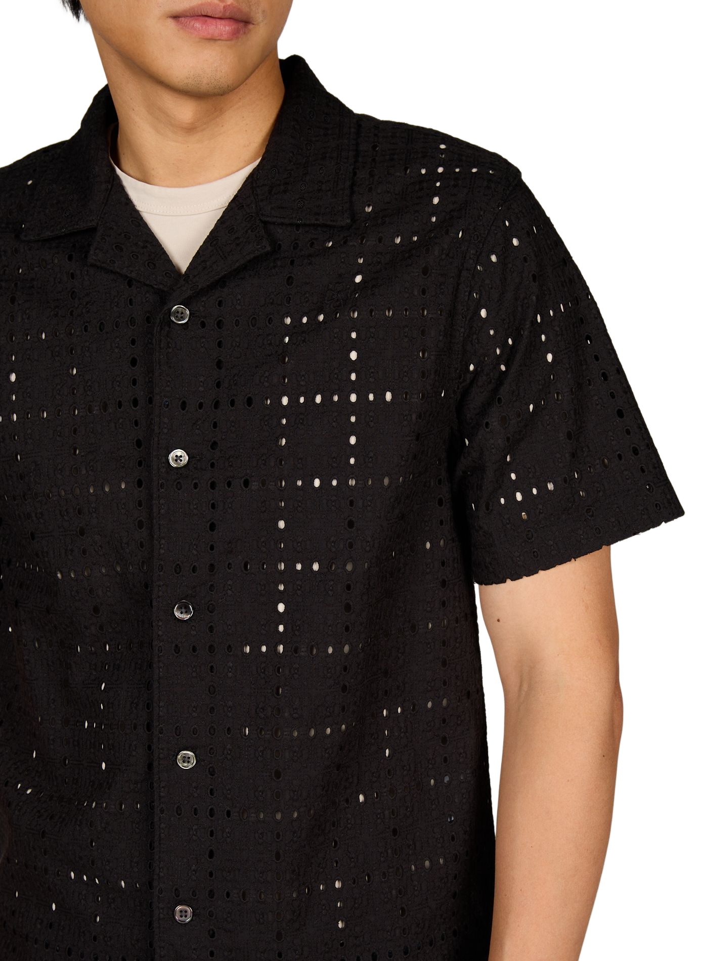 Camisa bordada de algodón LEVI'S Negro