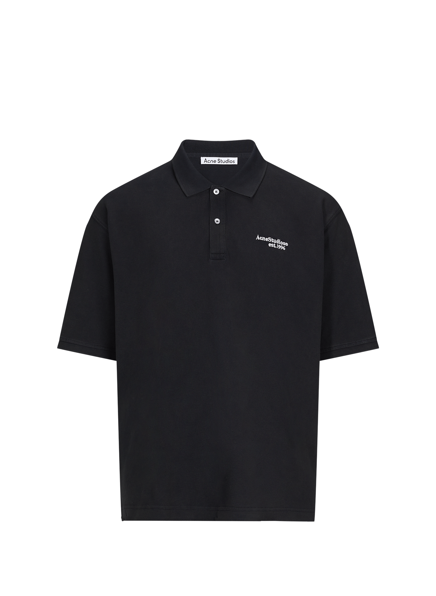 Polo oversize en coton ACNE STUDIOS Noir