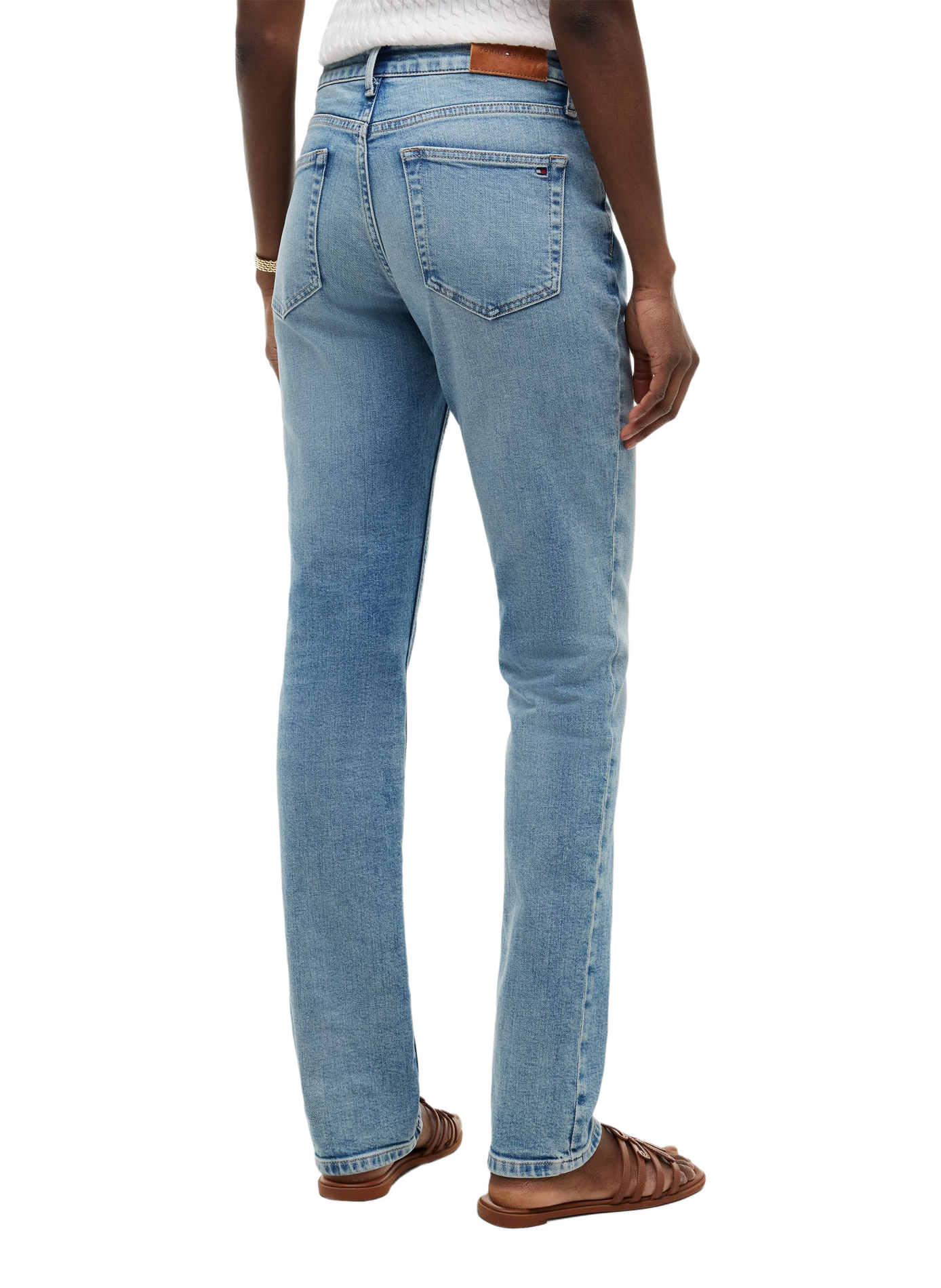 Straight-leg cotton-blend jeans TOMMY HILFIGER Blue