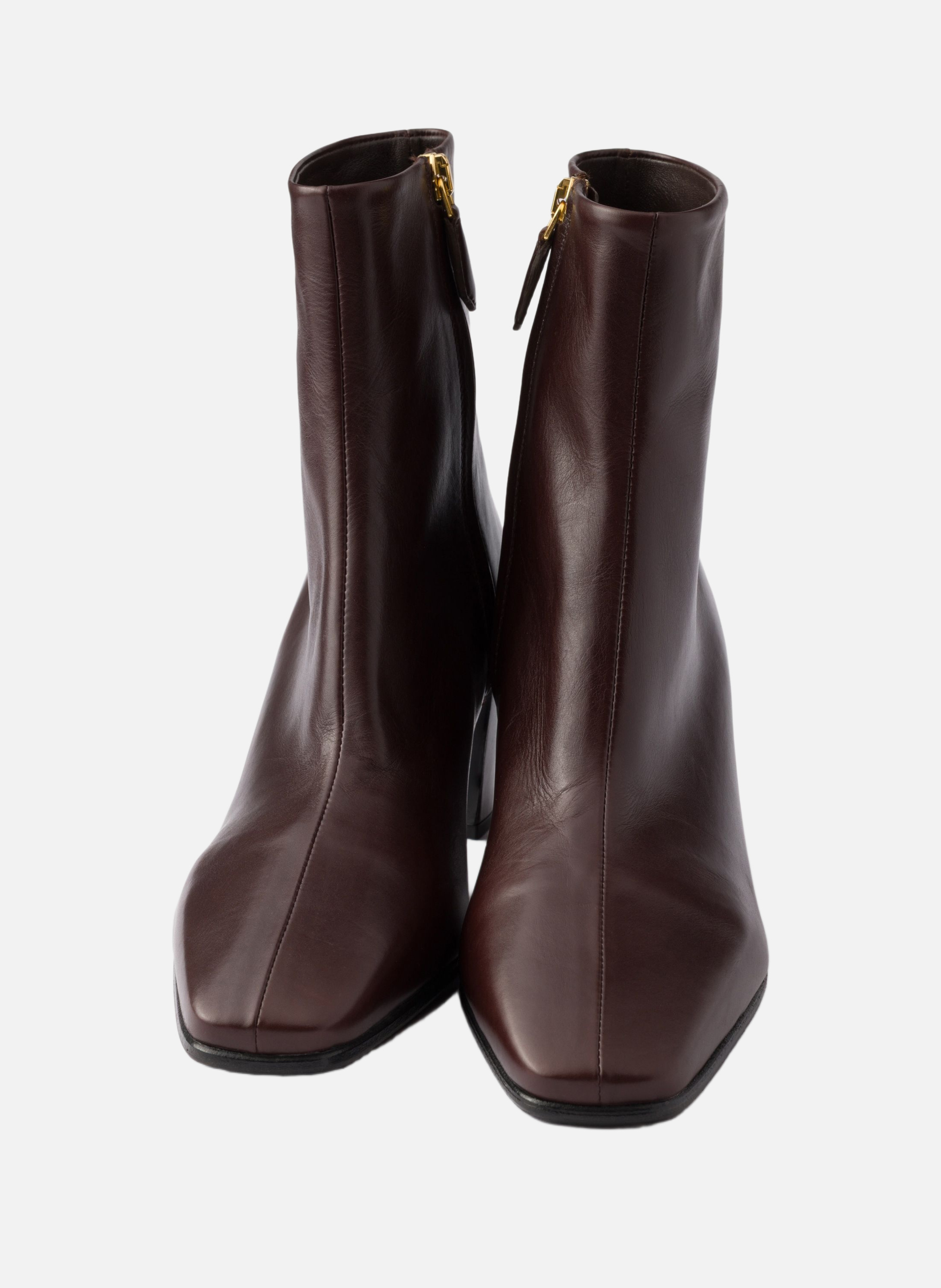 Bottines en cuir PRADA Marron
