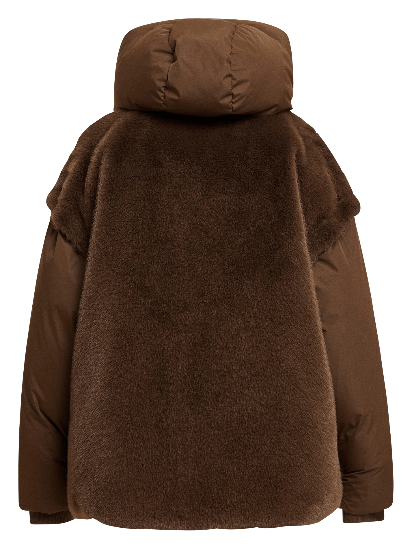 Veste oversize matelassée à fourrure synthétique kbeauty ESSENTIEL ANTWERP Marron