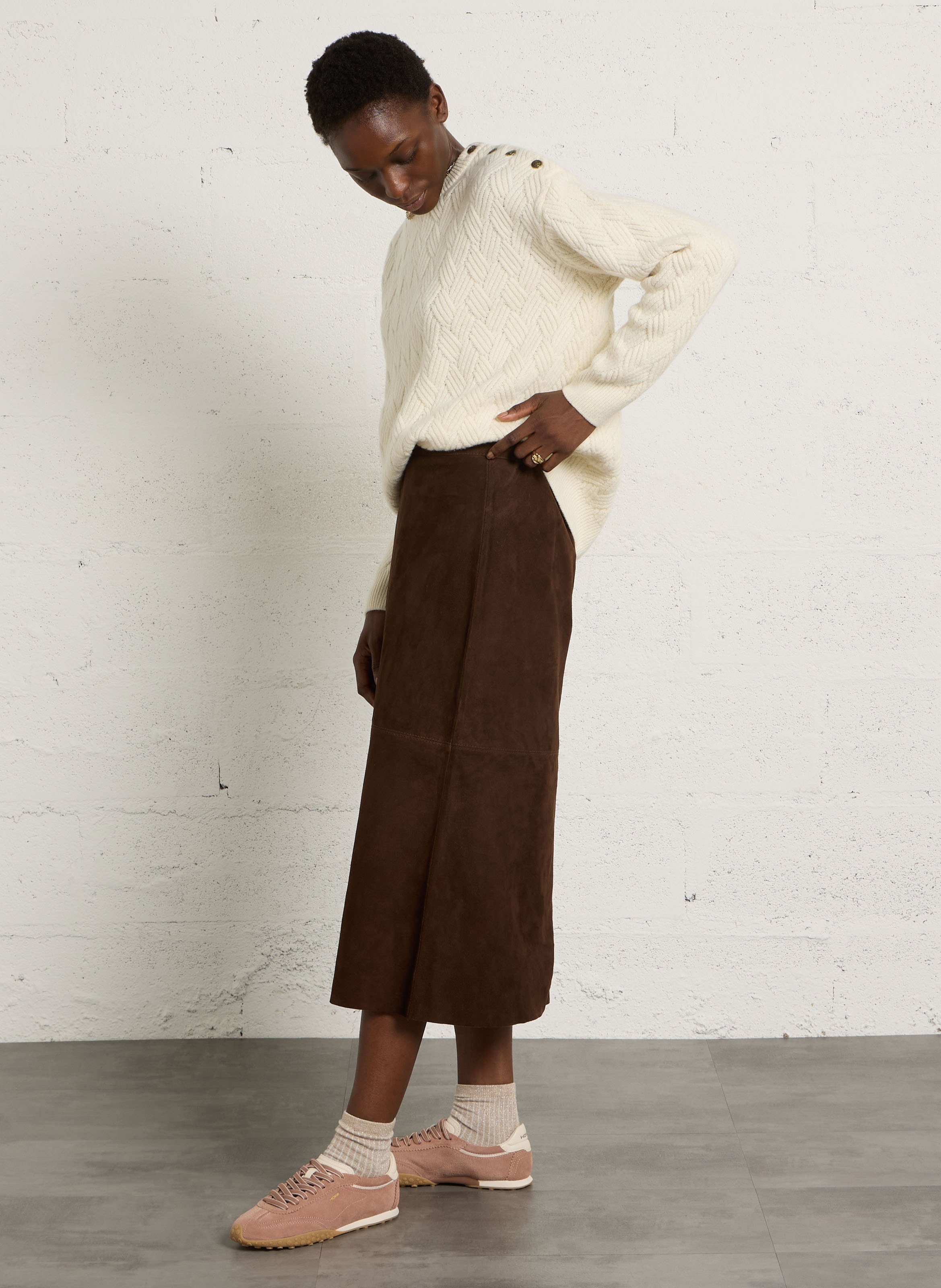 Pull oversize col rond en laine mélangée deauville ARMOR-LUX Beige