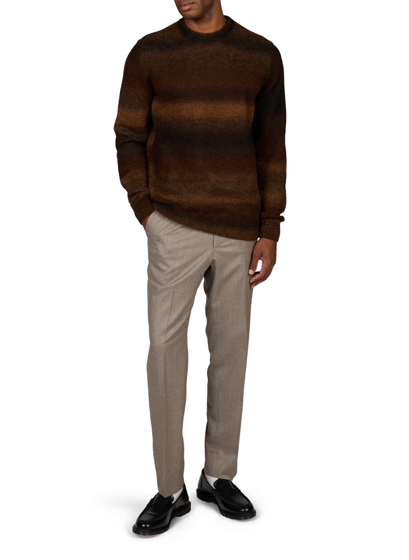 Ronde hals trui CORNELIANI Bruin
