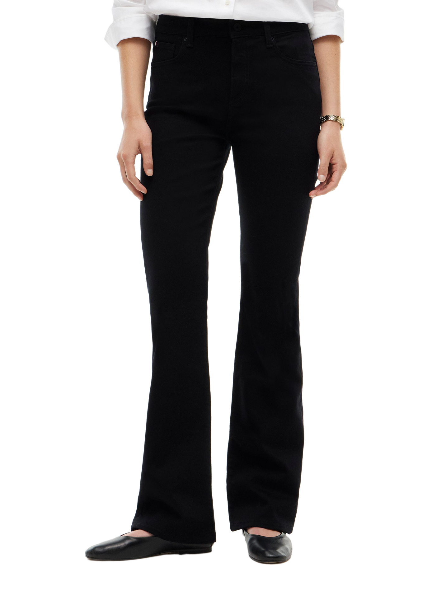 Jean bootcut en coton mélangé TOMMY HILFIGER Noir