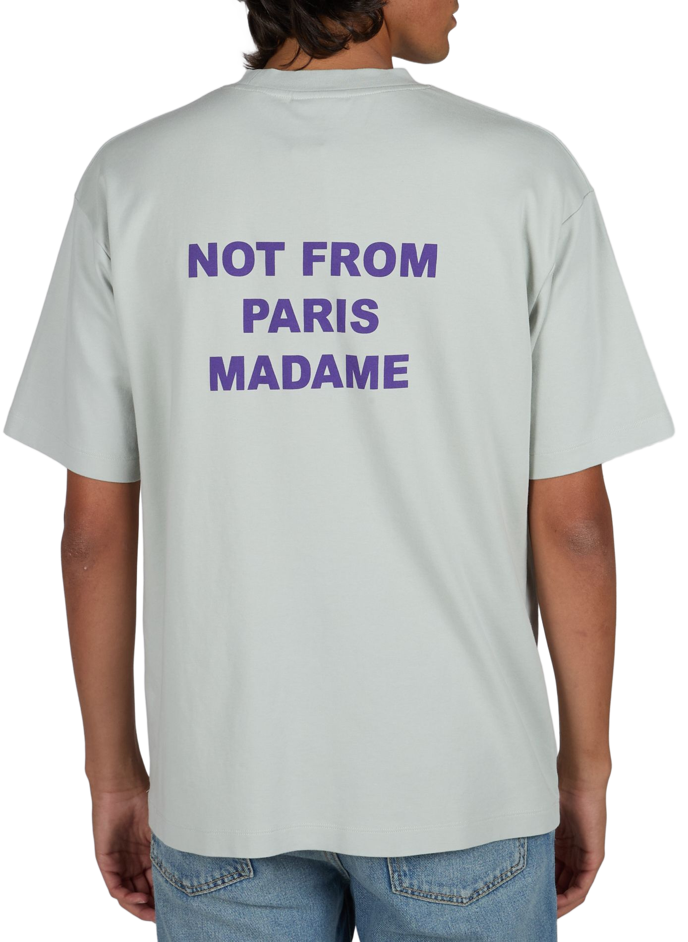 Lässiges T-Shirt aus bedruckter Baumwolle DROLE DE MONSIEUR Grau