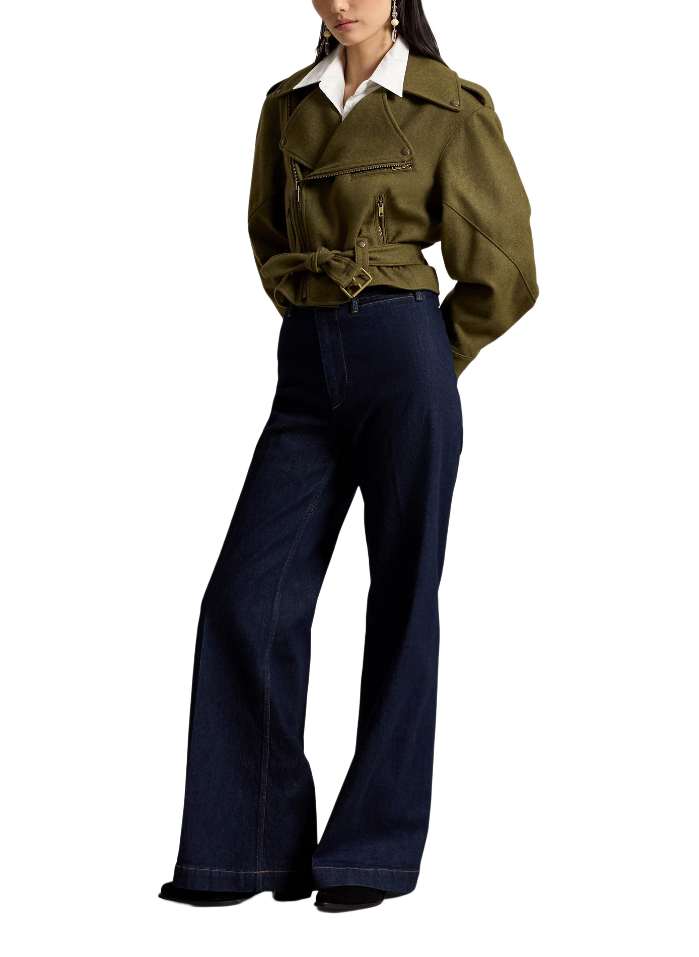 Boot-cut cotton blend jeans POLO RALPH LAUREN Blue
