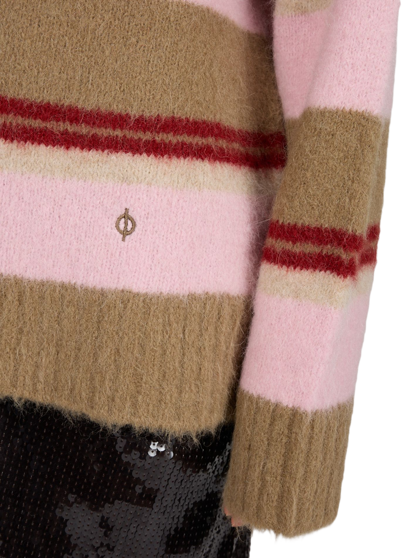 Straight long-sleeved sweater in blended alpaca wool SAMSOE SAMSOE Multicolour