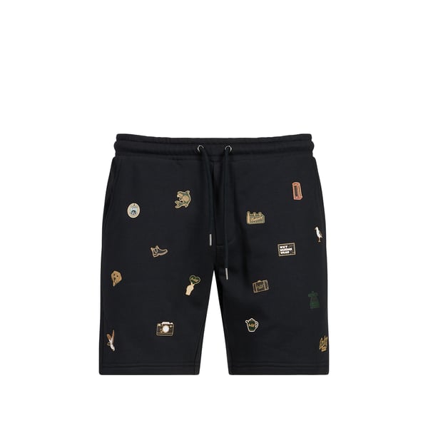 Short droit imprimé en coton Short droit imprimé en coton