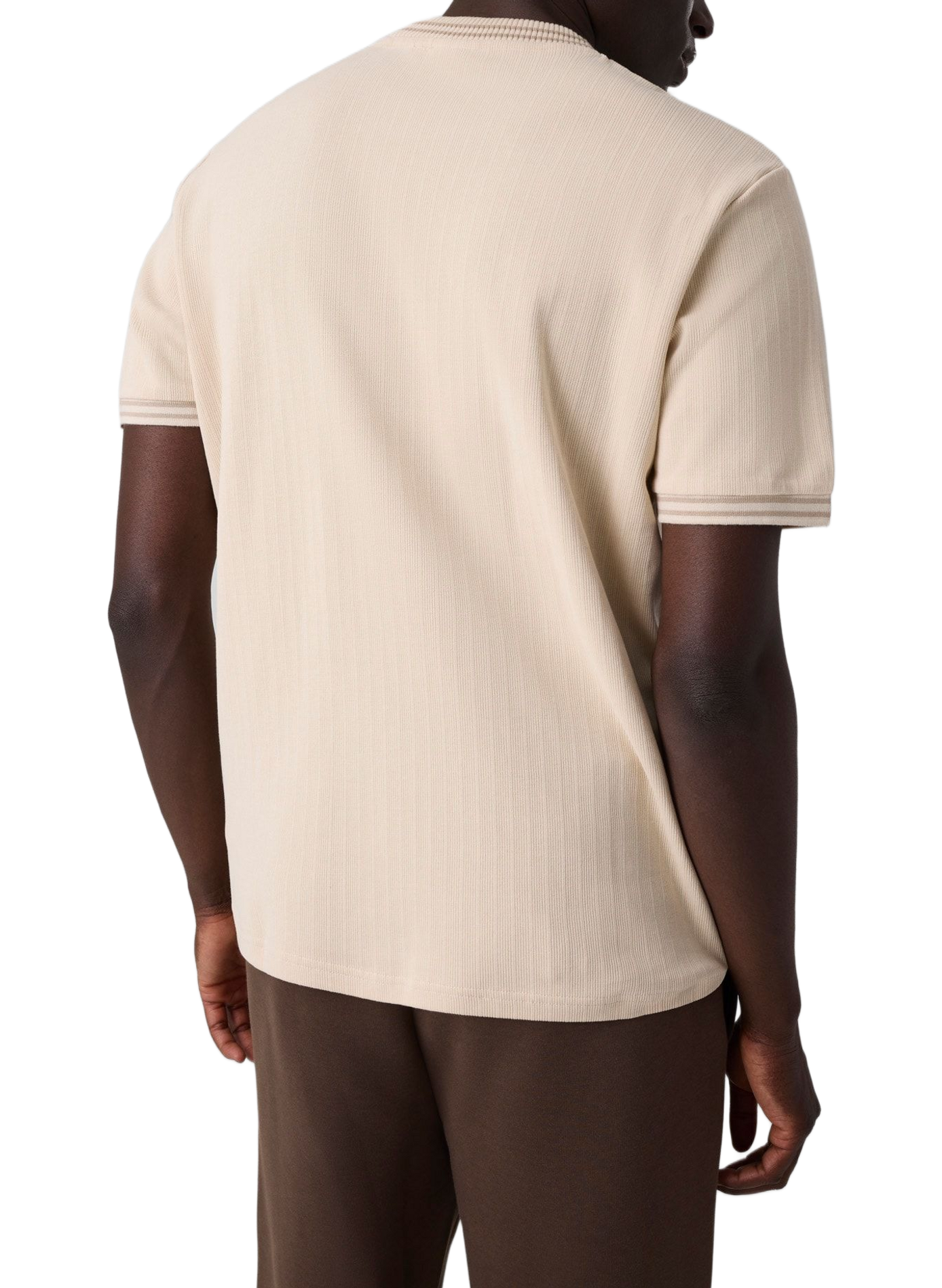 T-Shirt mit kurzem Logo-Ärmel aus Baumwolle GUESS Beige