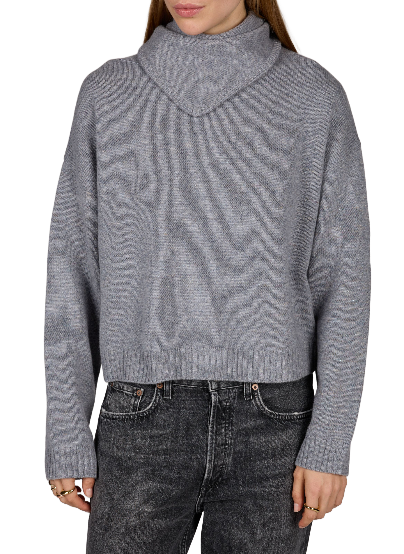 Oversized Mistral wool jumper BERENICE Grey