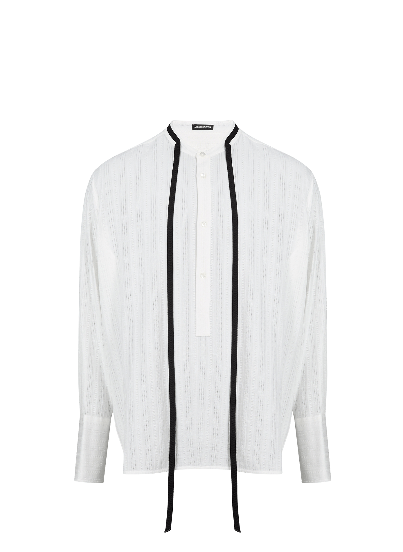 Chemise ample brodée en coton  ANN DEMEULEMEESTER Weiss