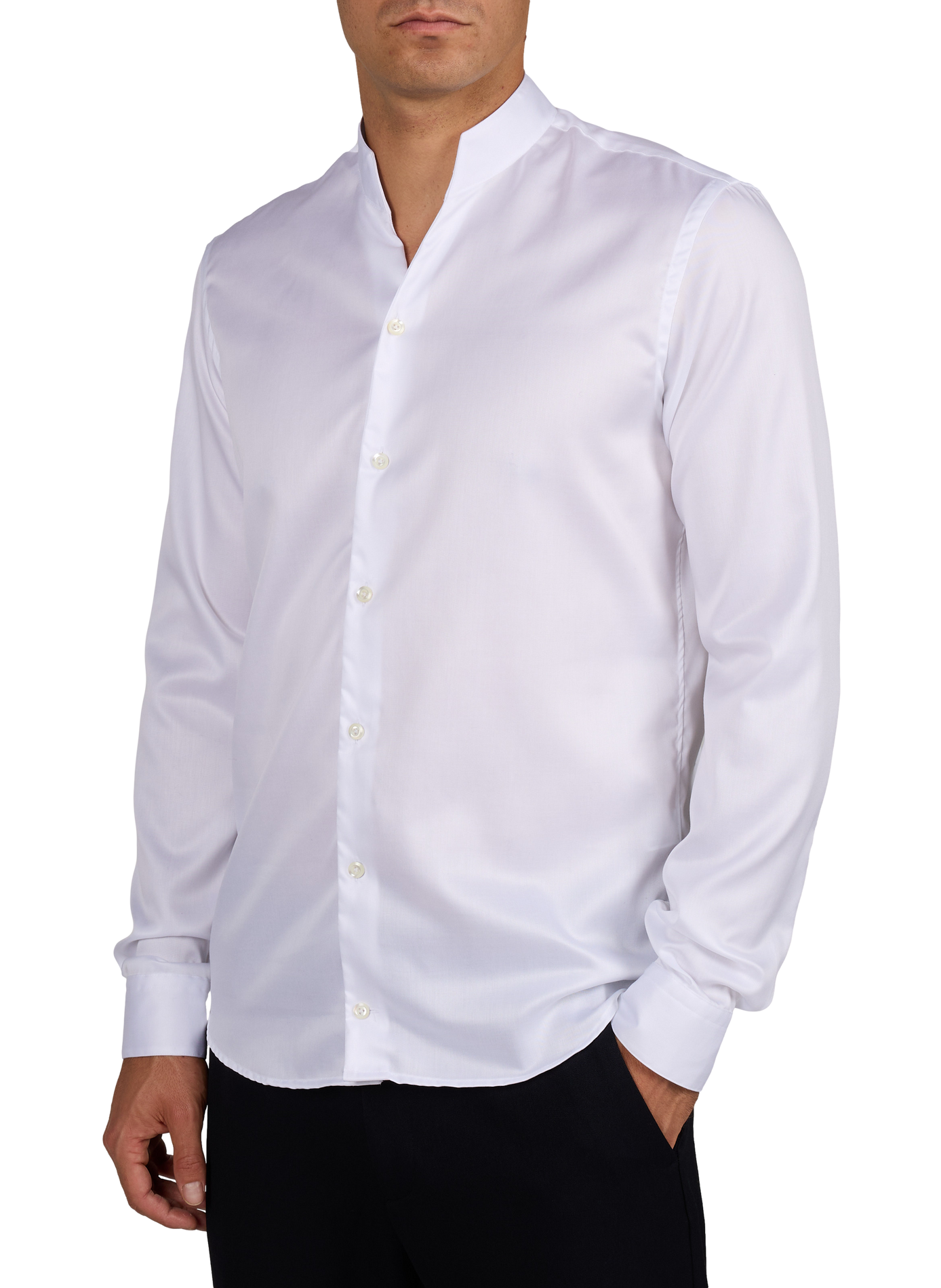 Chemise col classique manches contrastantes en coton VAN LAACK White