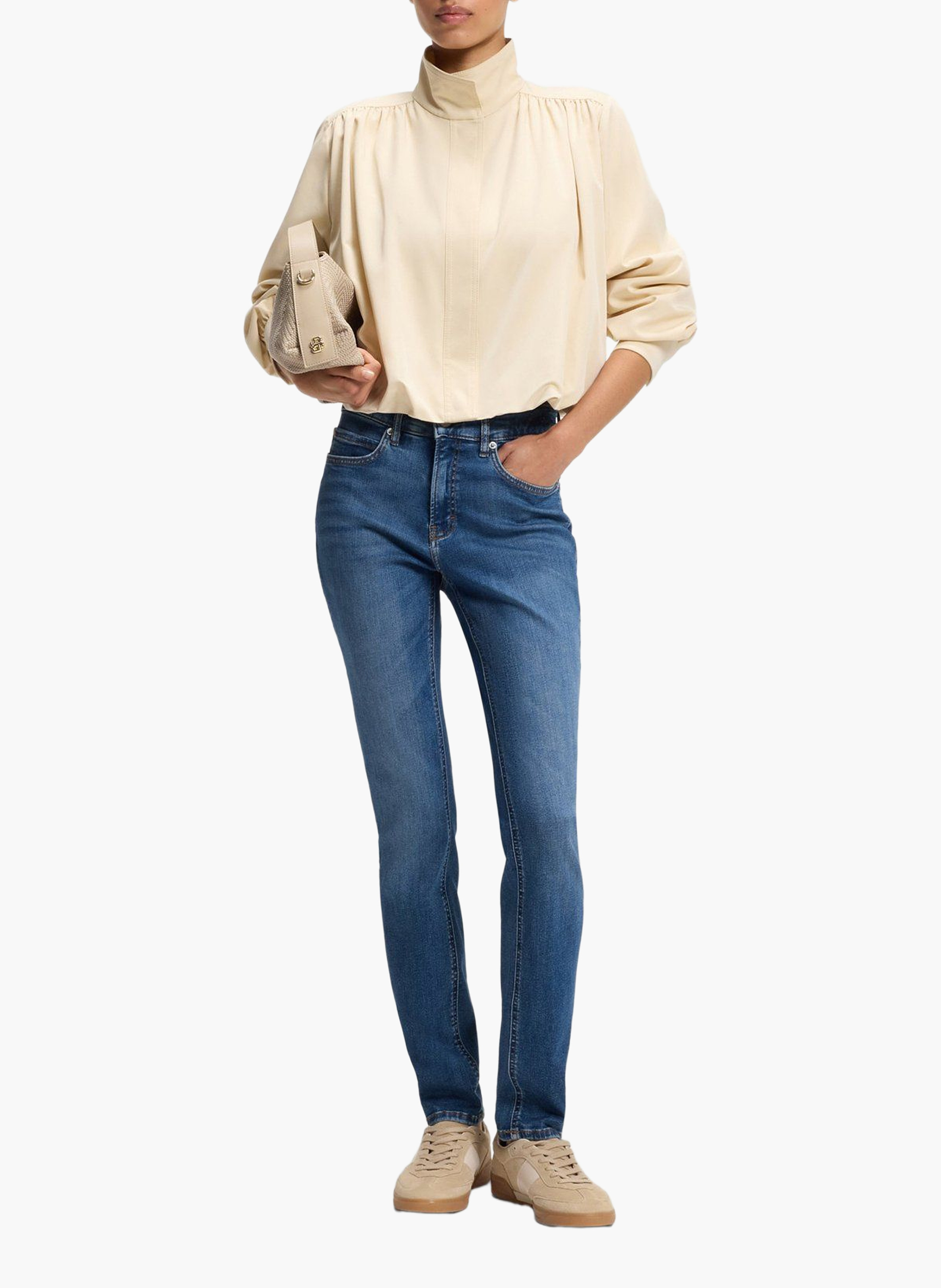Jean skinny en coton BOSS Bleu