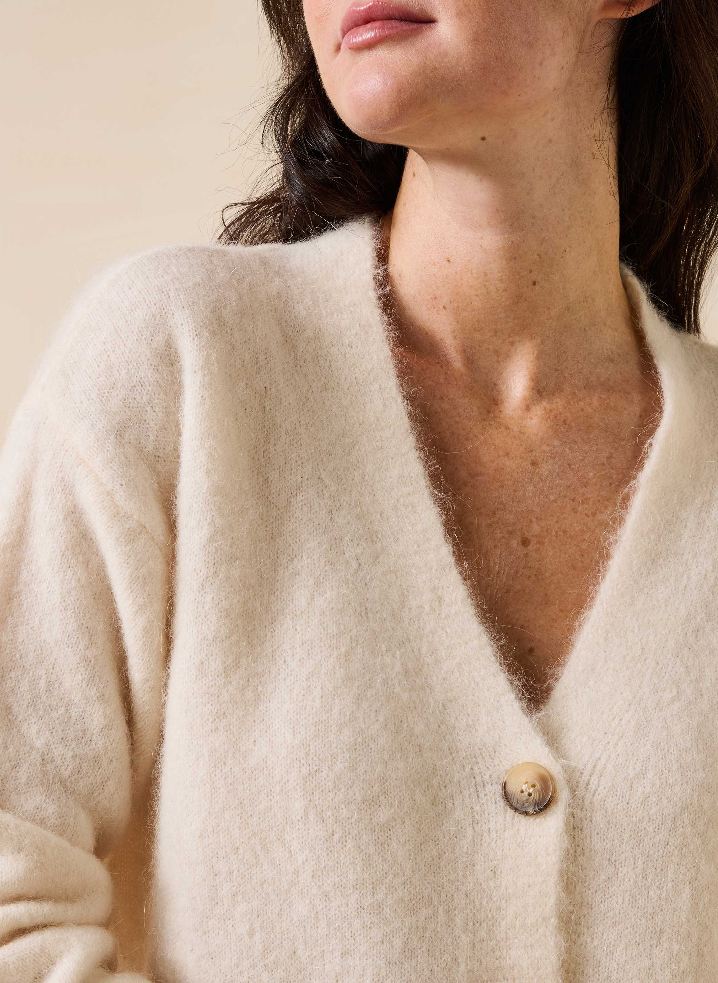 Oversized vest van gemengde wol LA FEE MARABOUTEE Wit