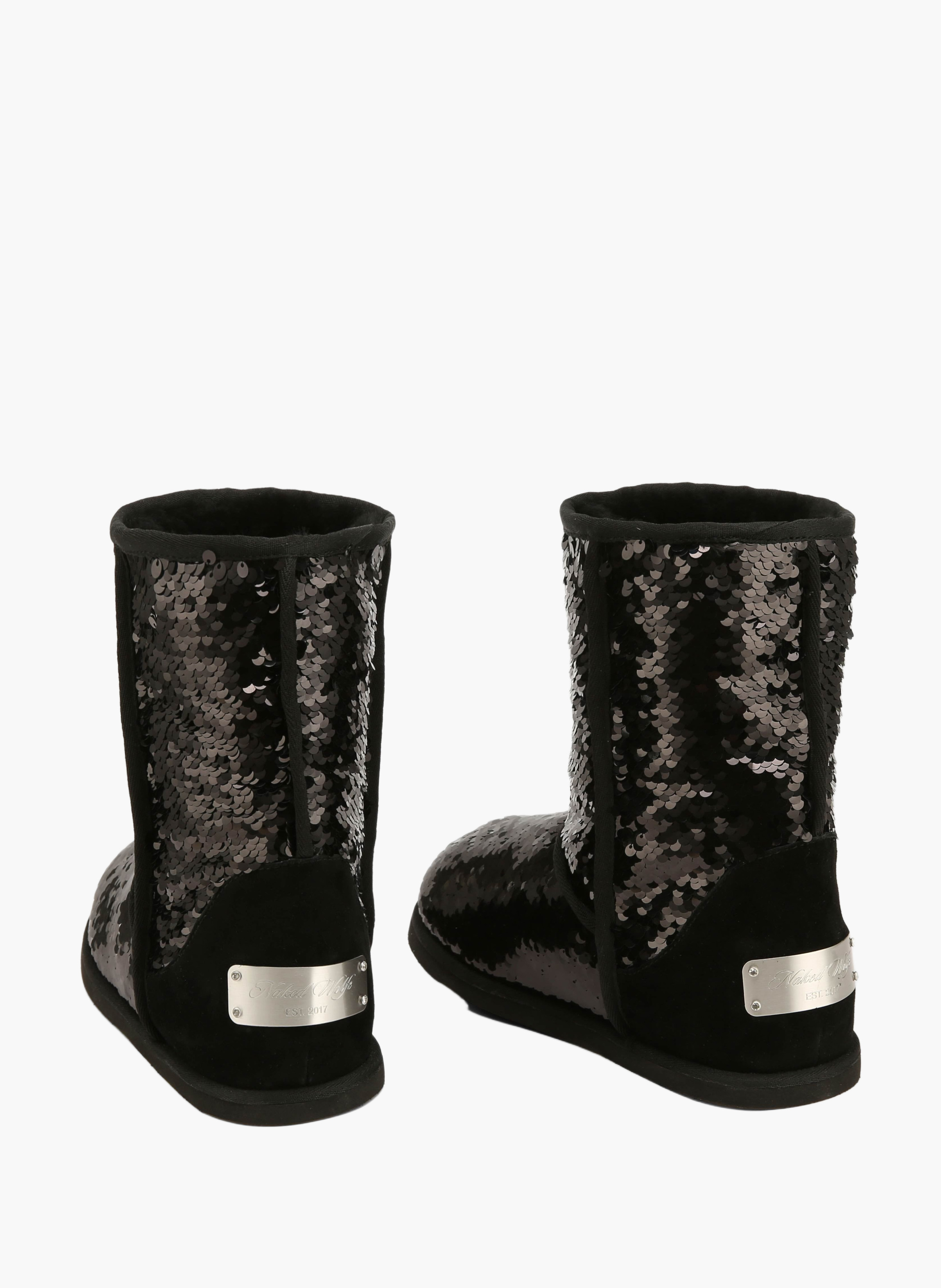 Bottines honour à sequins NAKED WOLFE Noir
