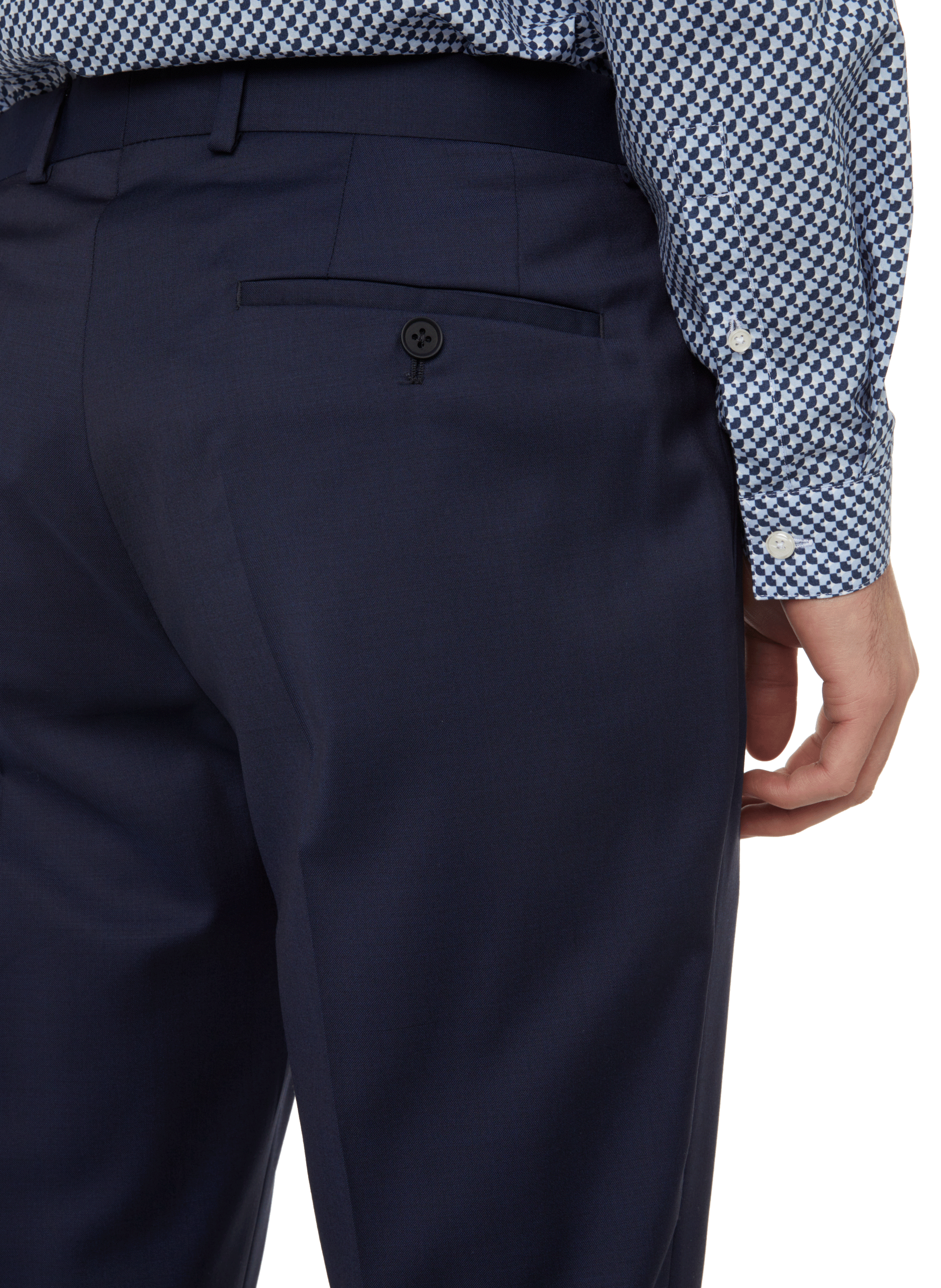 Wool-blend suit trousers SAISON 1865 Blue