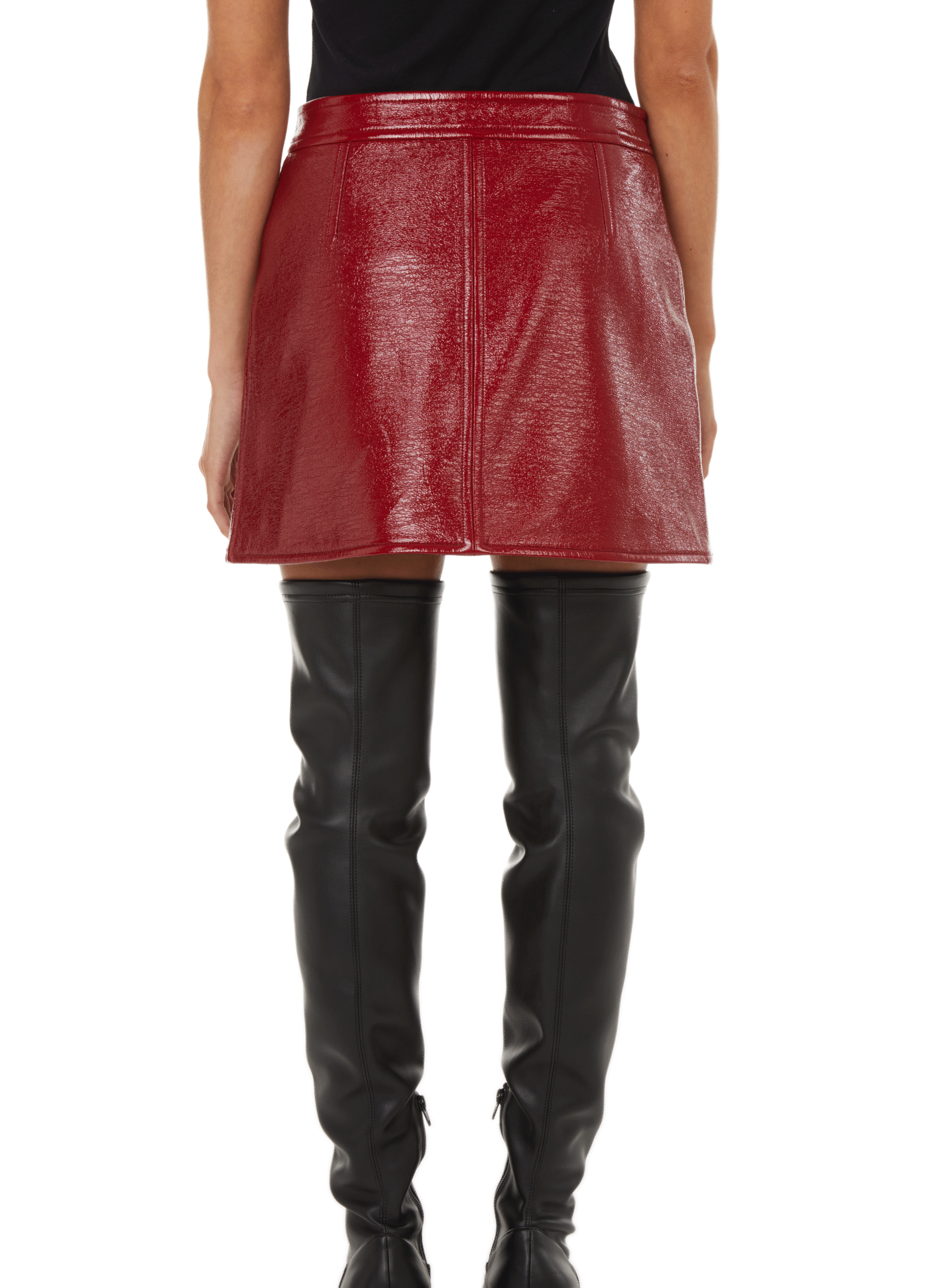 Minijupe Réédition en vinyle COURRÈGES Rouge