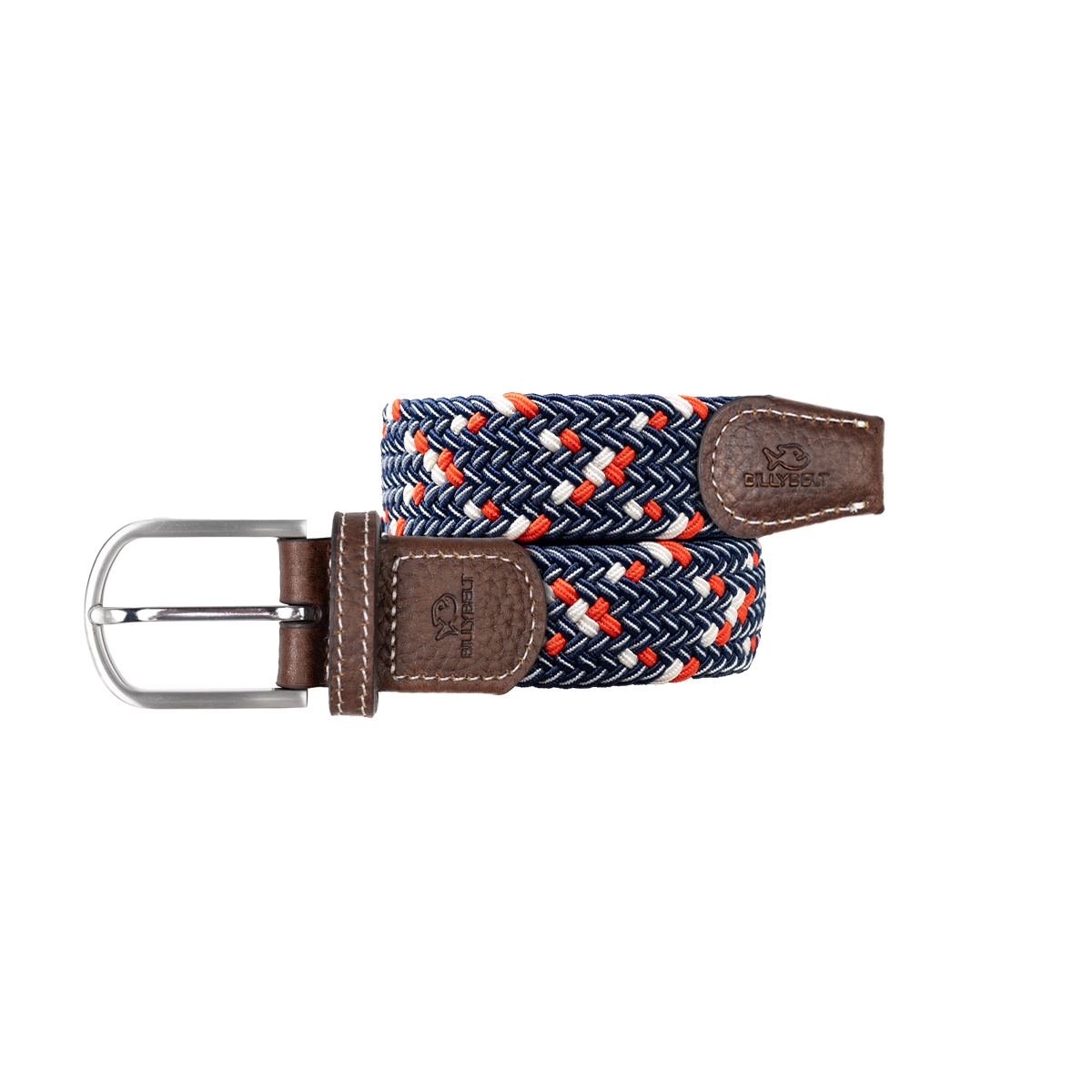 Ceinture tressée élastique multicolore BILLYBELT Bleu