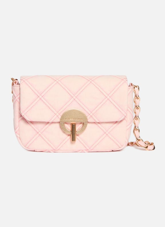 Moyen sac moon en denim Rose by VANESSA BRUNO VANESSA BRUNO Moyen sac moon en denim Rose