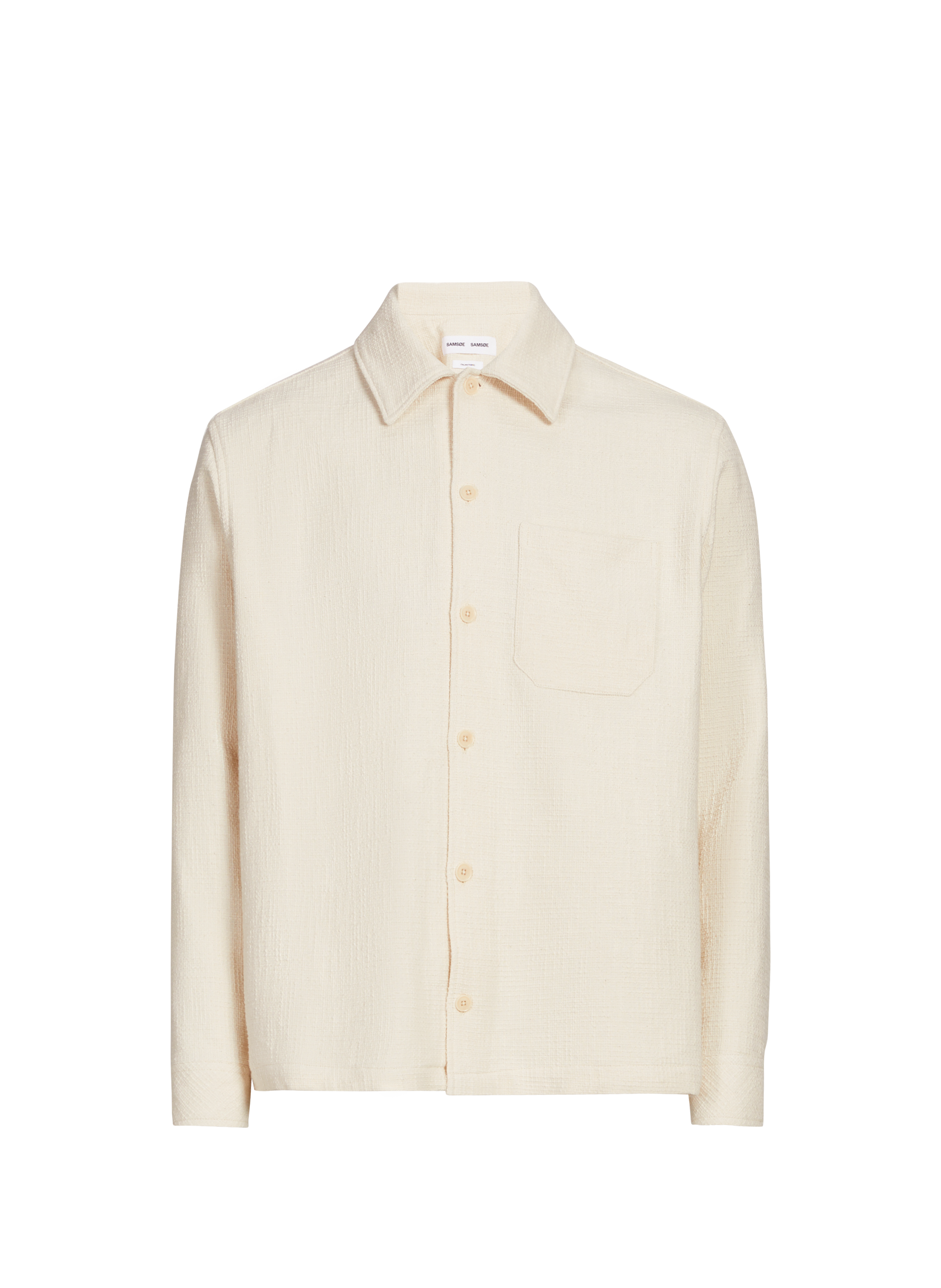 Chemise droite en coton mélangé SAMSOE SAMSOE Blanc
