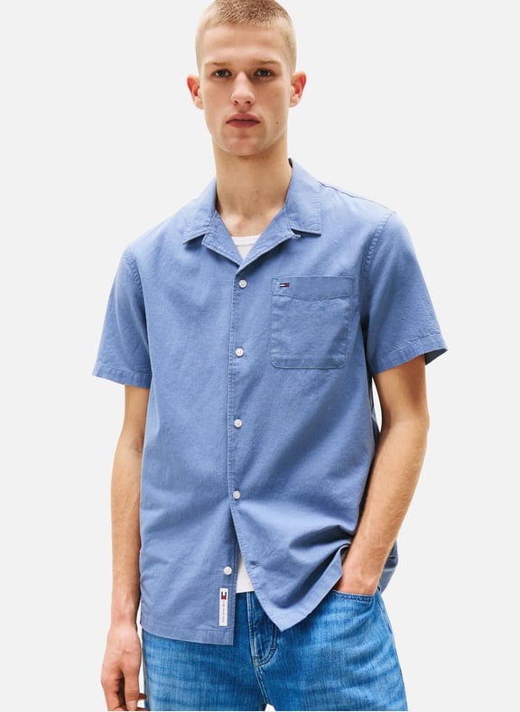Chemise en coton et lin Bleu by TOMMY HILFIGER TOMMY HILFIGER Chemise en coton et lin Bleu