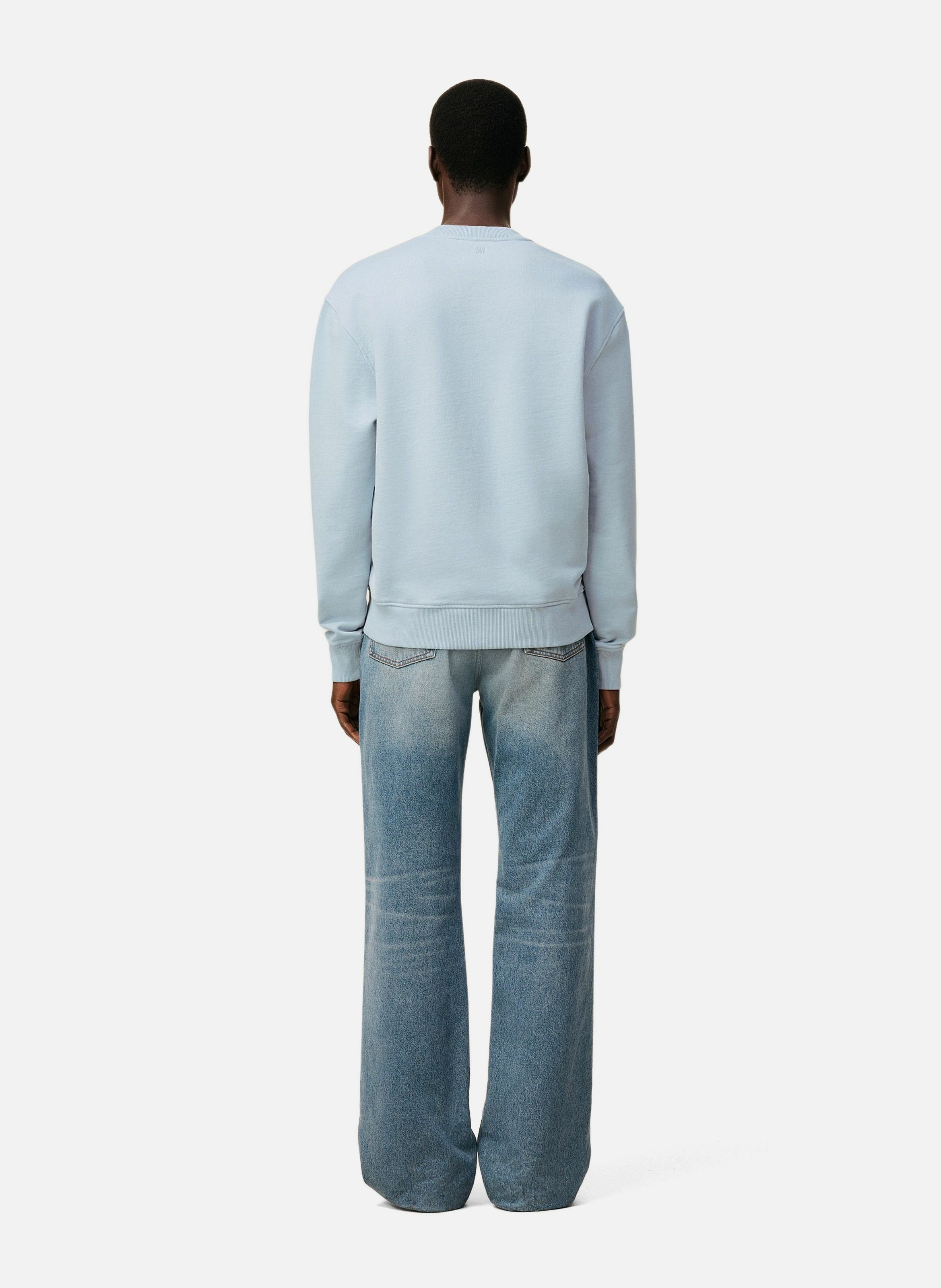 Sweatshirt ami de coeur en coton AMI PARIS Bleu