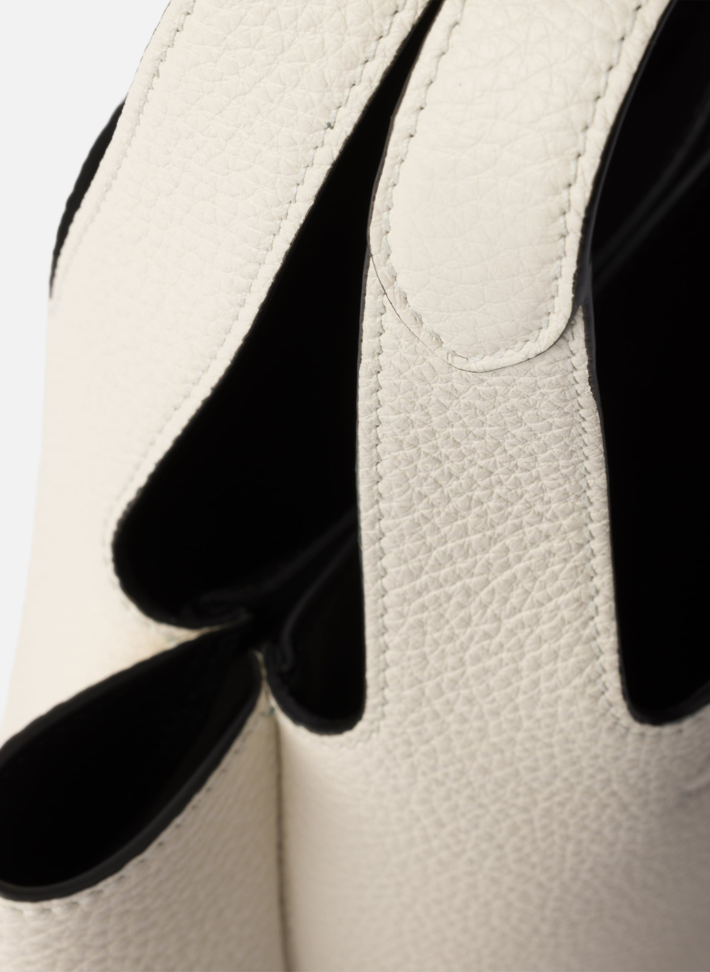 Mini sac à main en cuir PRADA Blanc