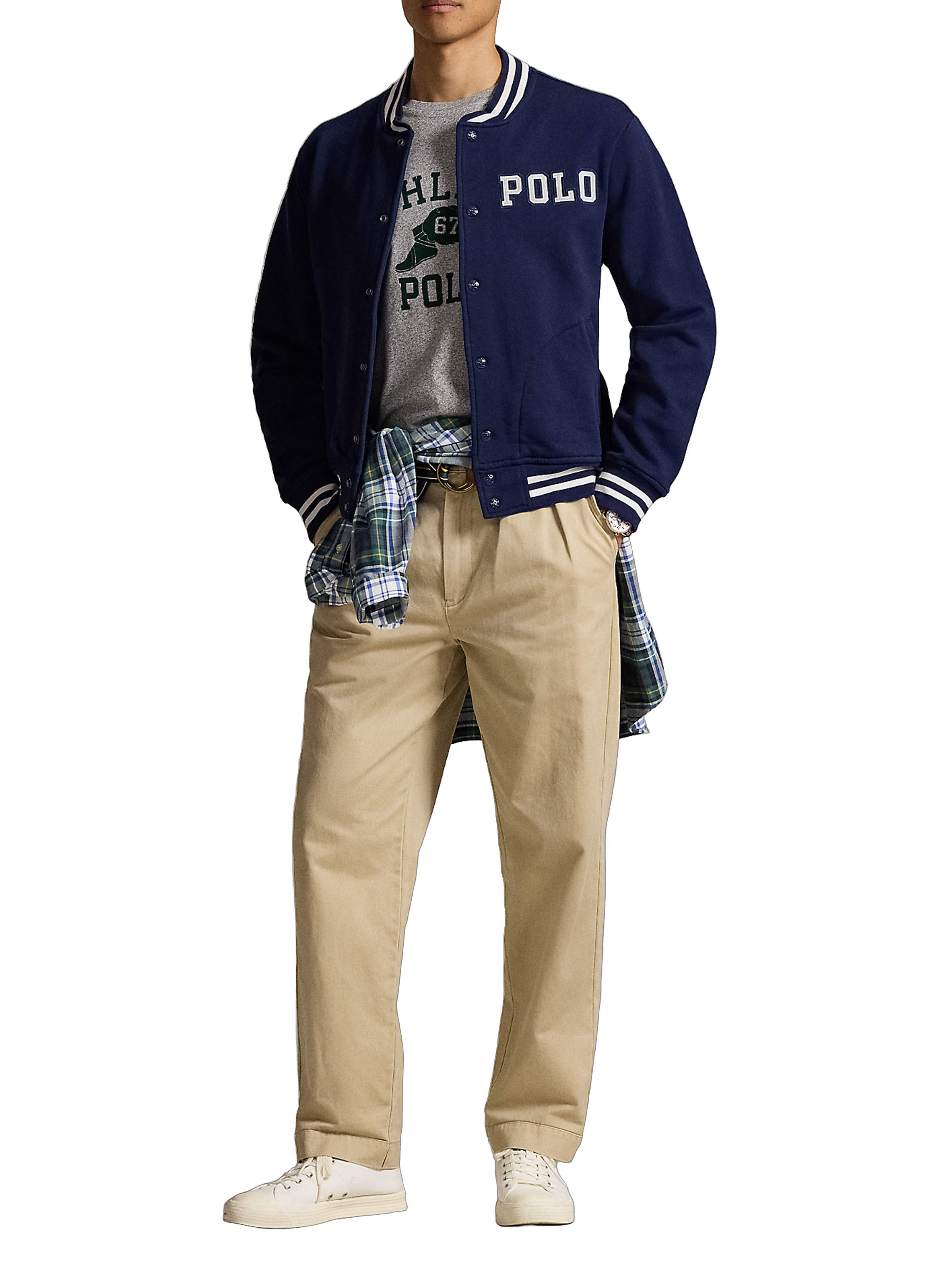 Veste en coton mélangé POLO RALPH LAUREN Bleu