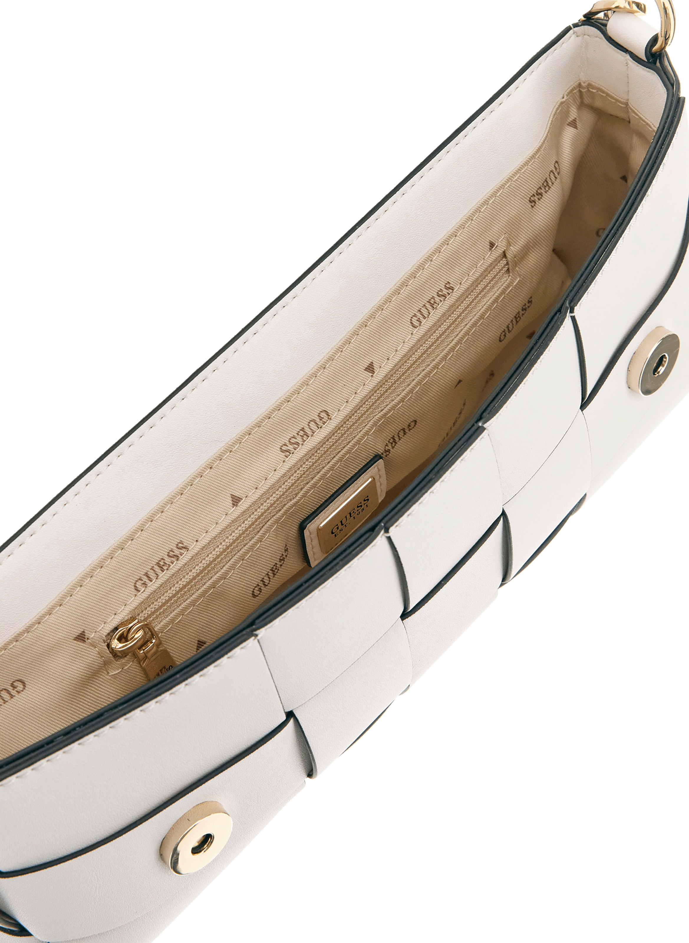 Sac à main Maylee tressé GUESS Beige