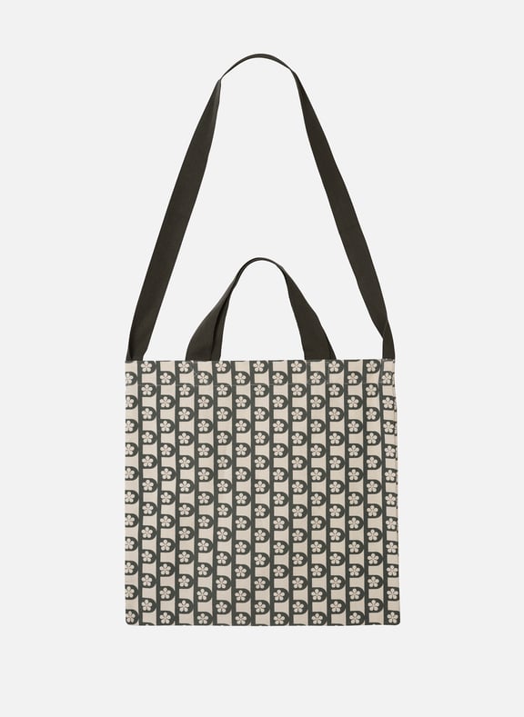 Printed cotton tote bag Khaki by 64 BLD HAUSSMANN PARIS 64 BLD HAUSSMANN PARIS Printed cotton tote bag Khaki