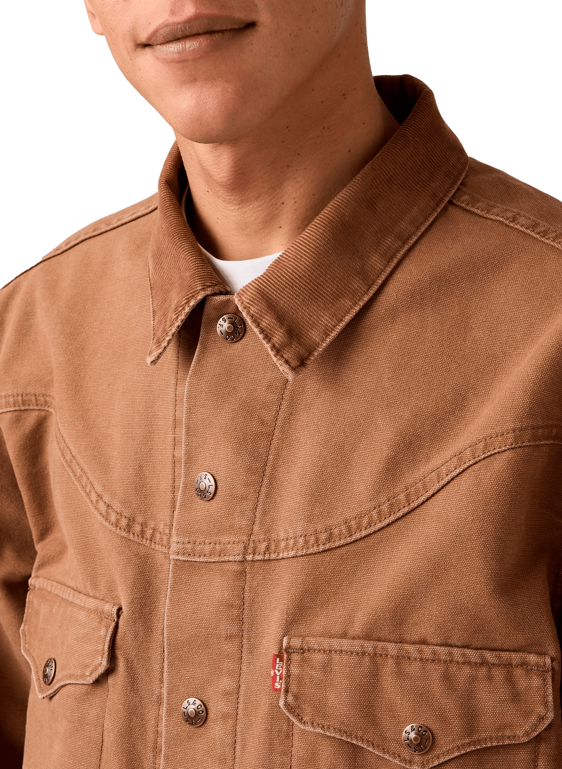 Oversized denim jacket LEVI'S Brown