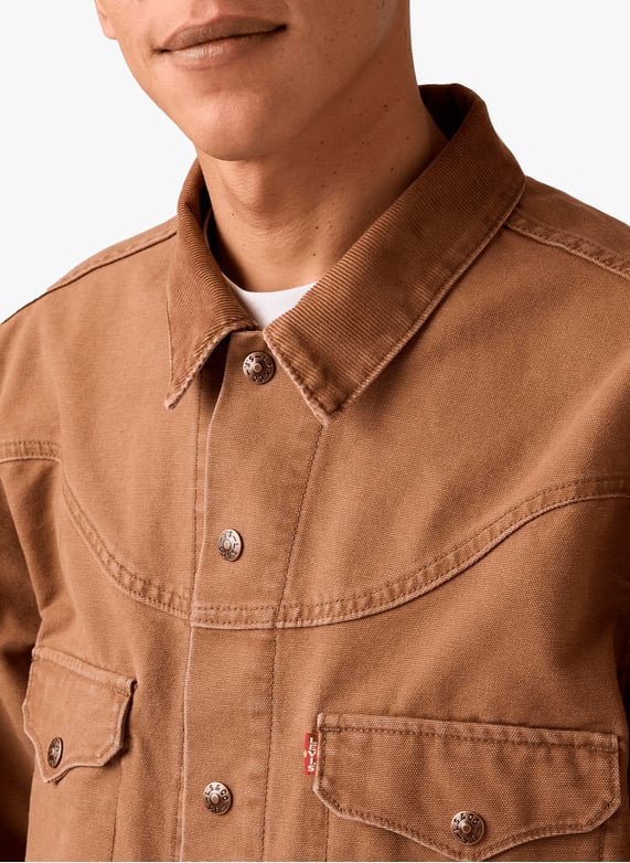 Veste droite col classique en coton | Marron by LEVI'S Veste droite col classique en coton Marron