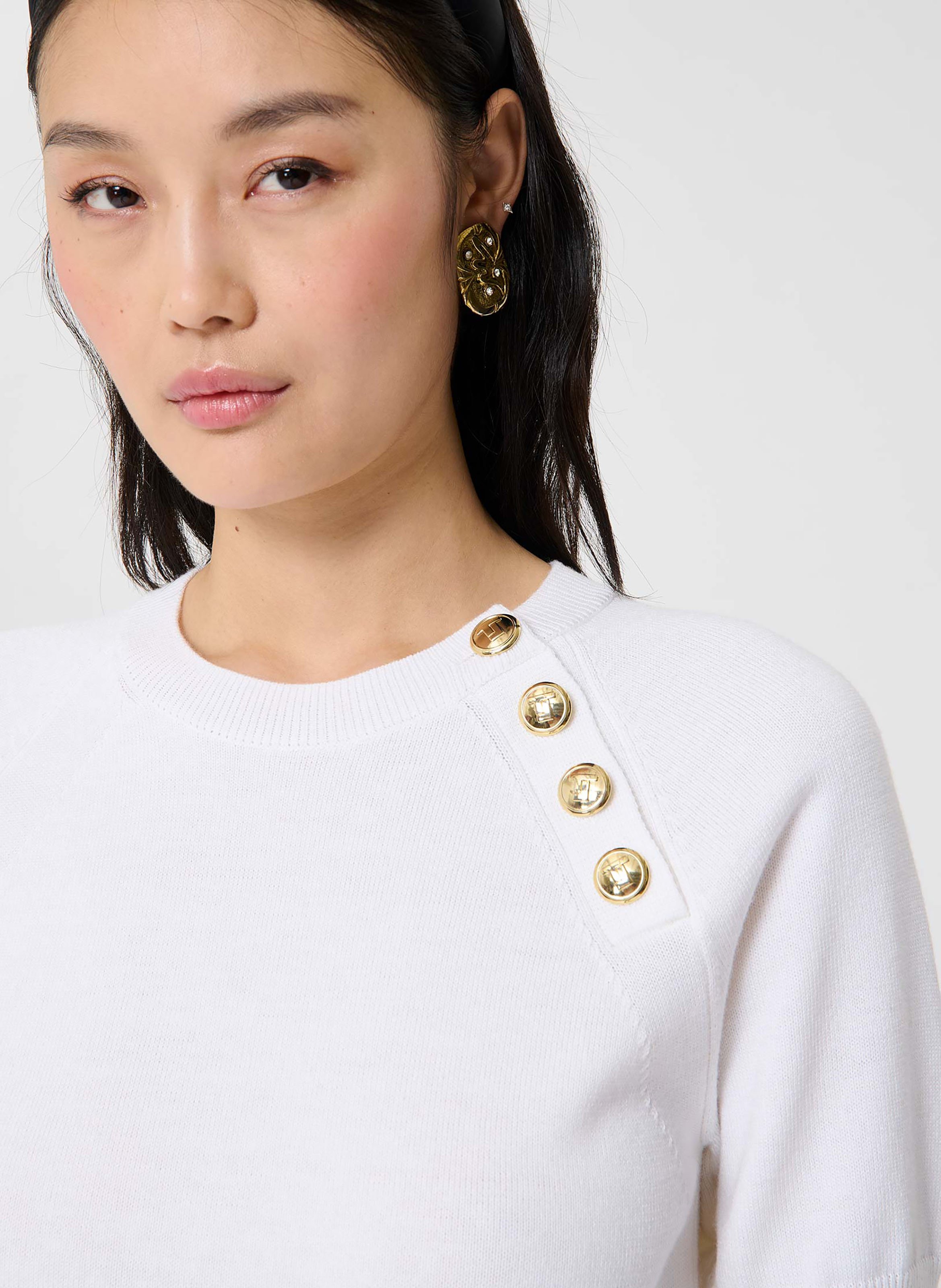 Pull pastelle TARA JARMON Blanc