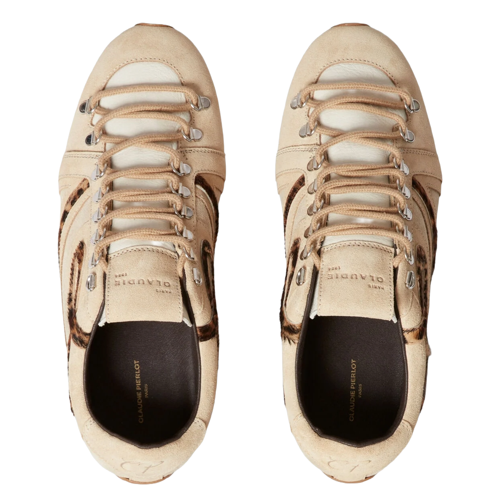 Baskets basses en cuir adriano CLAUDIE PIERLOT Beige