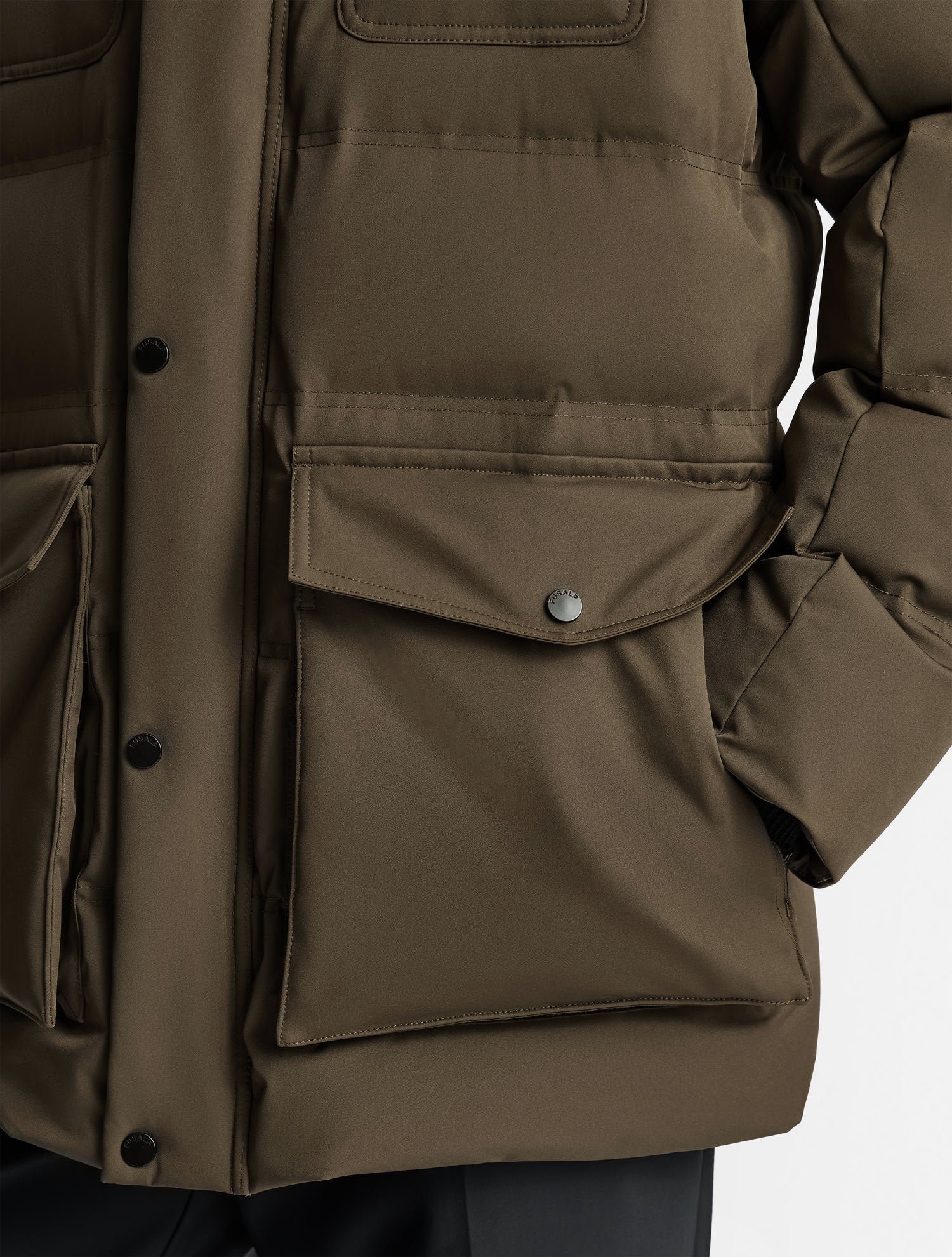Parka delano col montant coupe regular FUSALP Marron