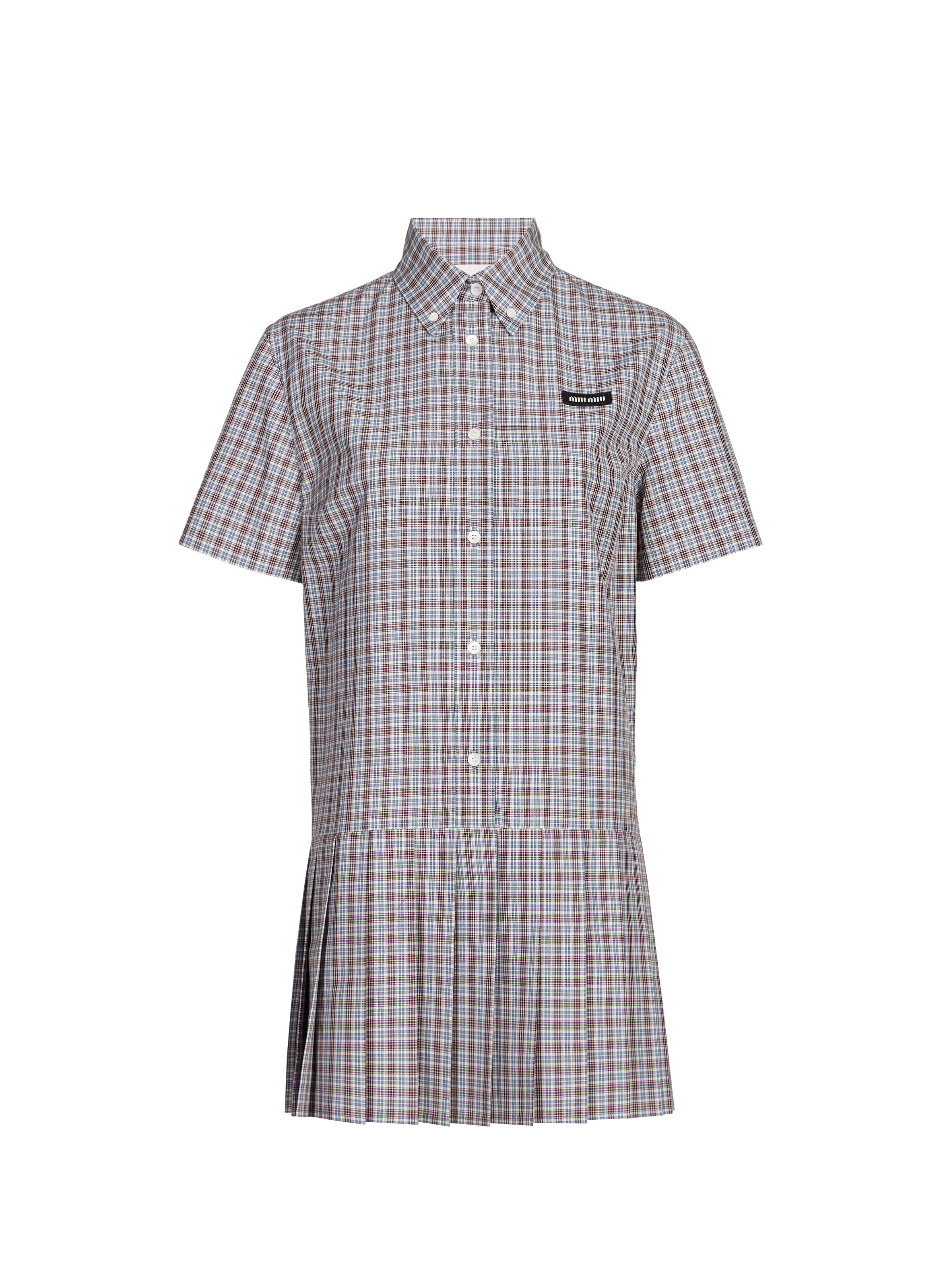 Robe à carreaux en coton MIU MIU Multicolore