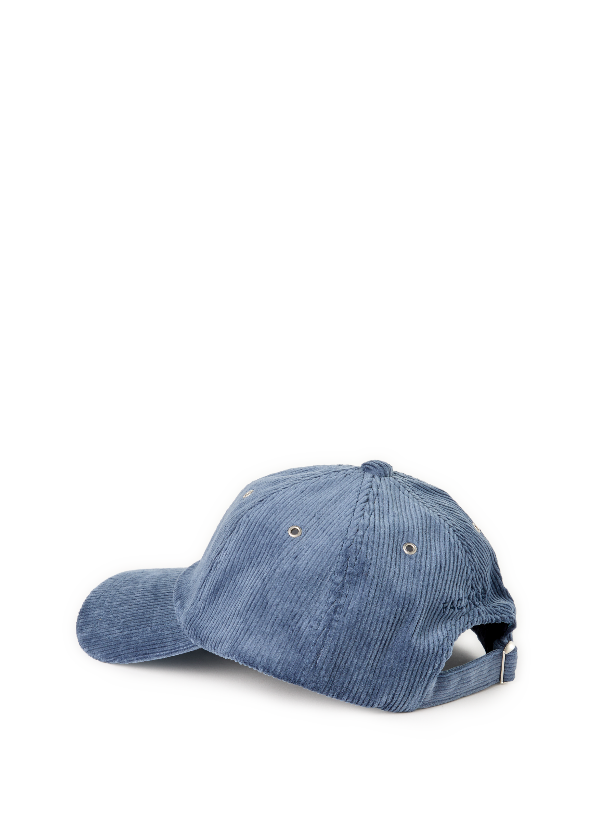 Corduroy cap with curved cotton visor FACONNABLE Blue