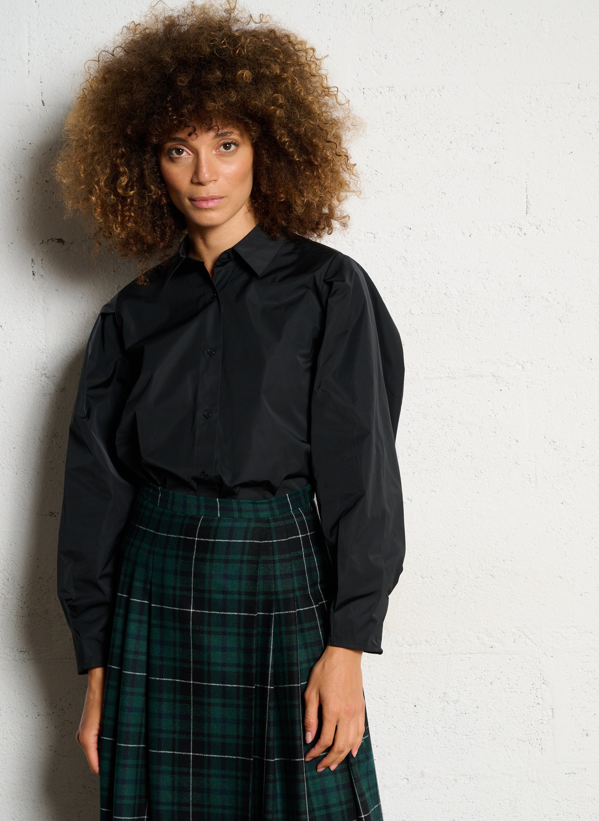 Body chemise boutonné uni IKKS Noir