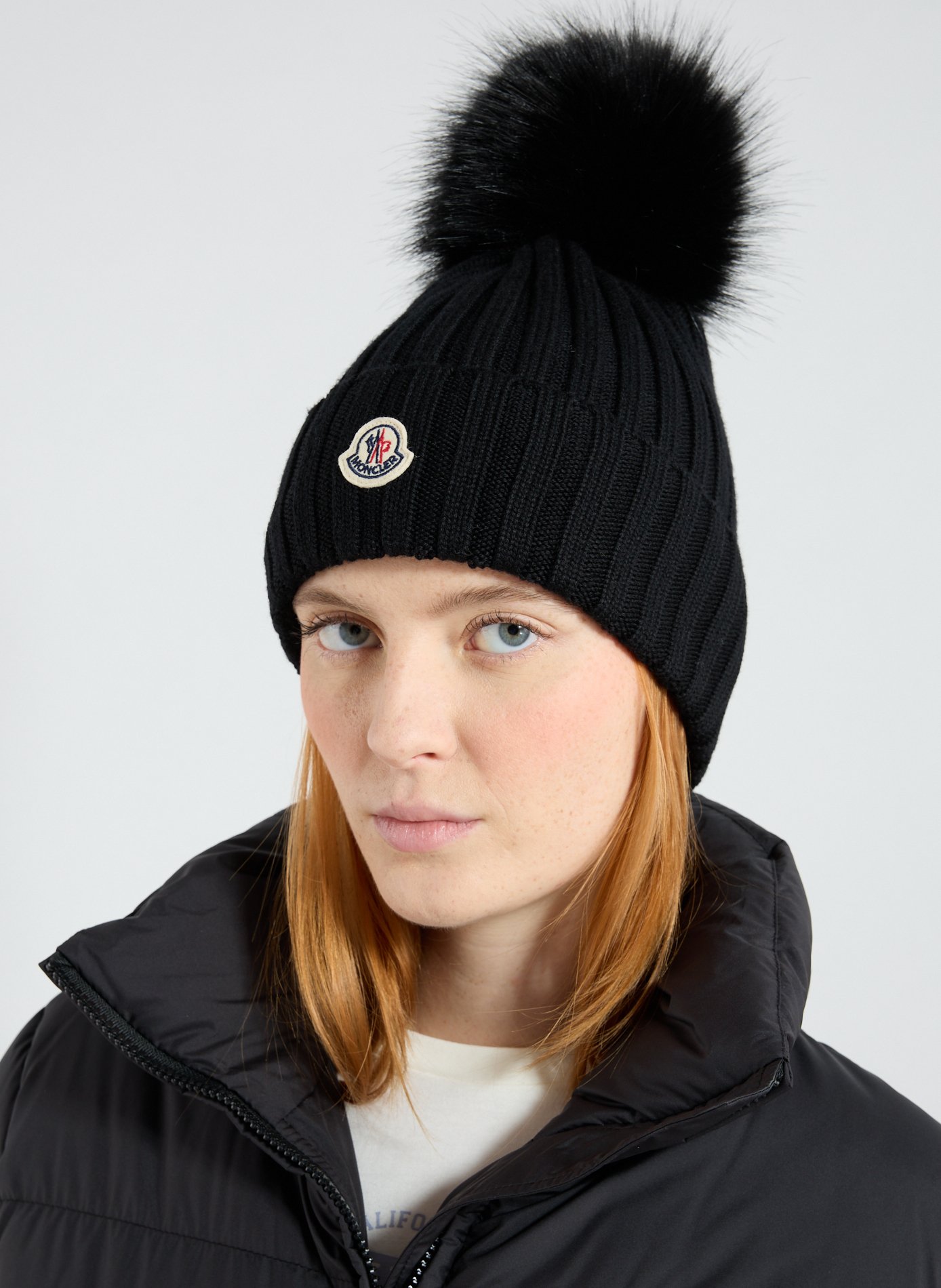 Logo beanie MONCLER Black