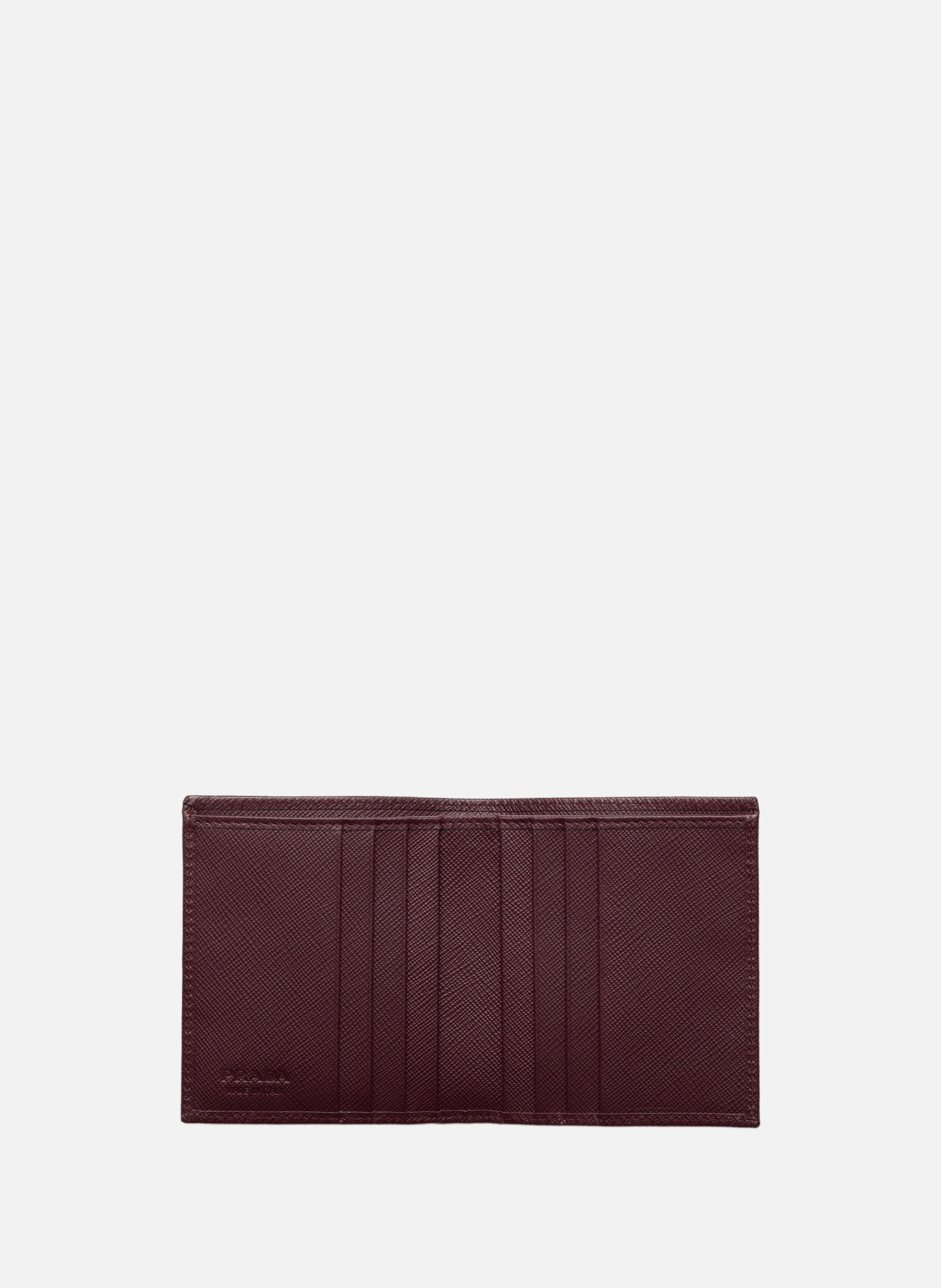 Portefeuille en cuir saffiano PRADA Rouge