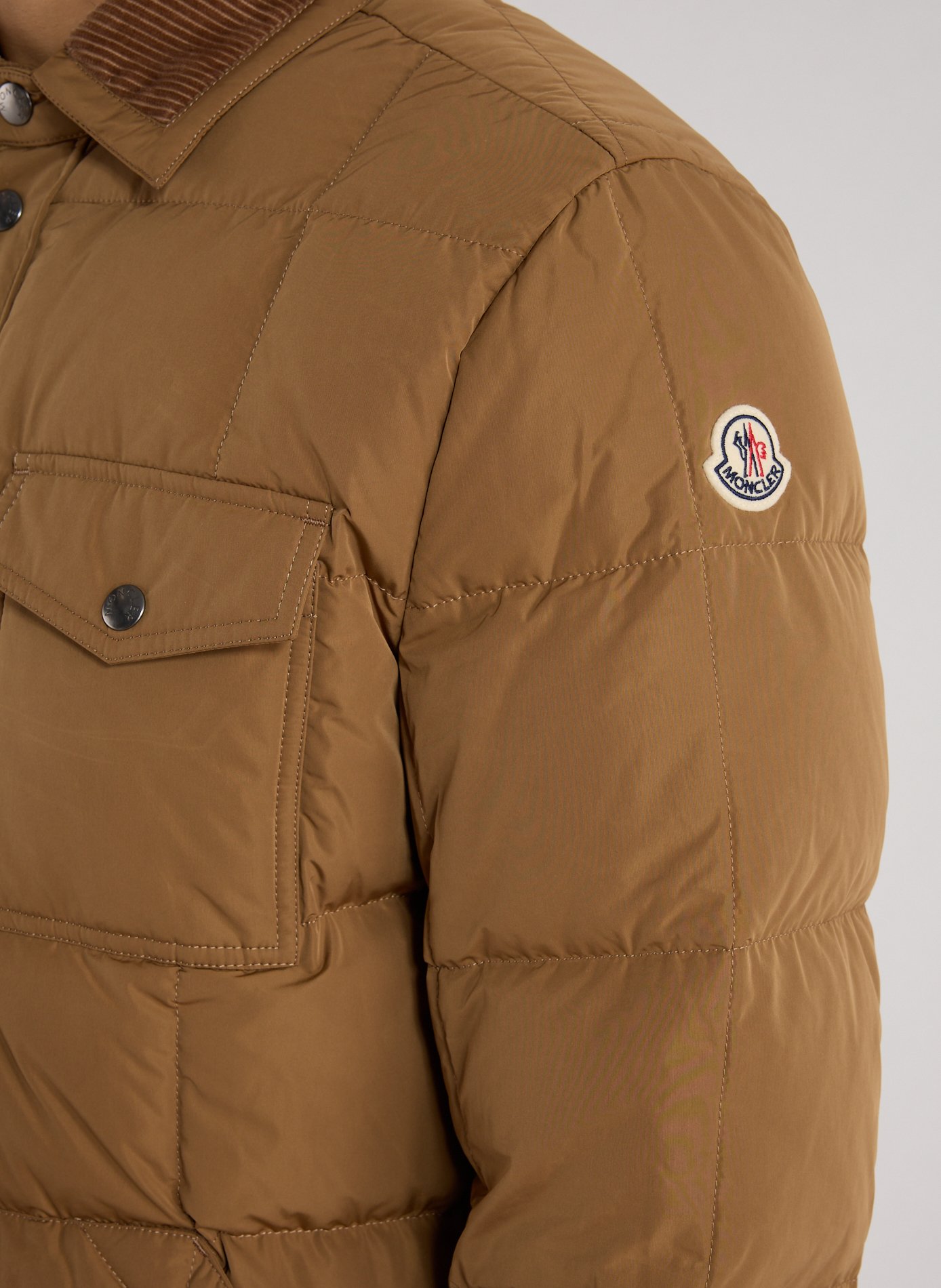 Quilted jacket with classic collar MONCLER Beige