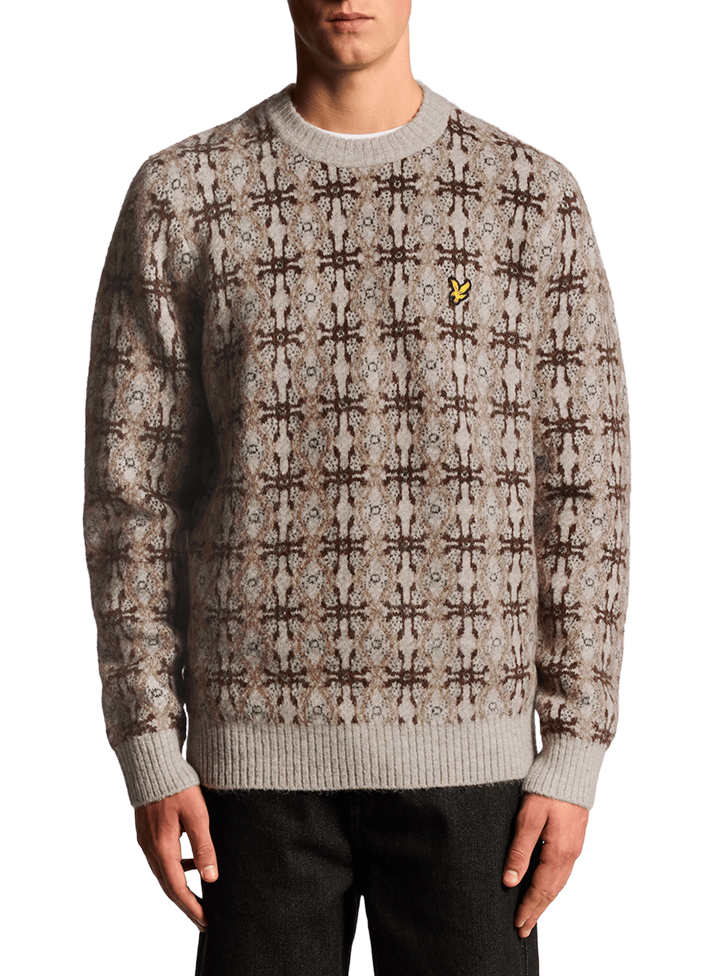 LYLE & SCOTT Pull à imprimé Gris