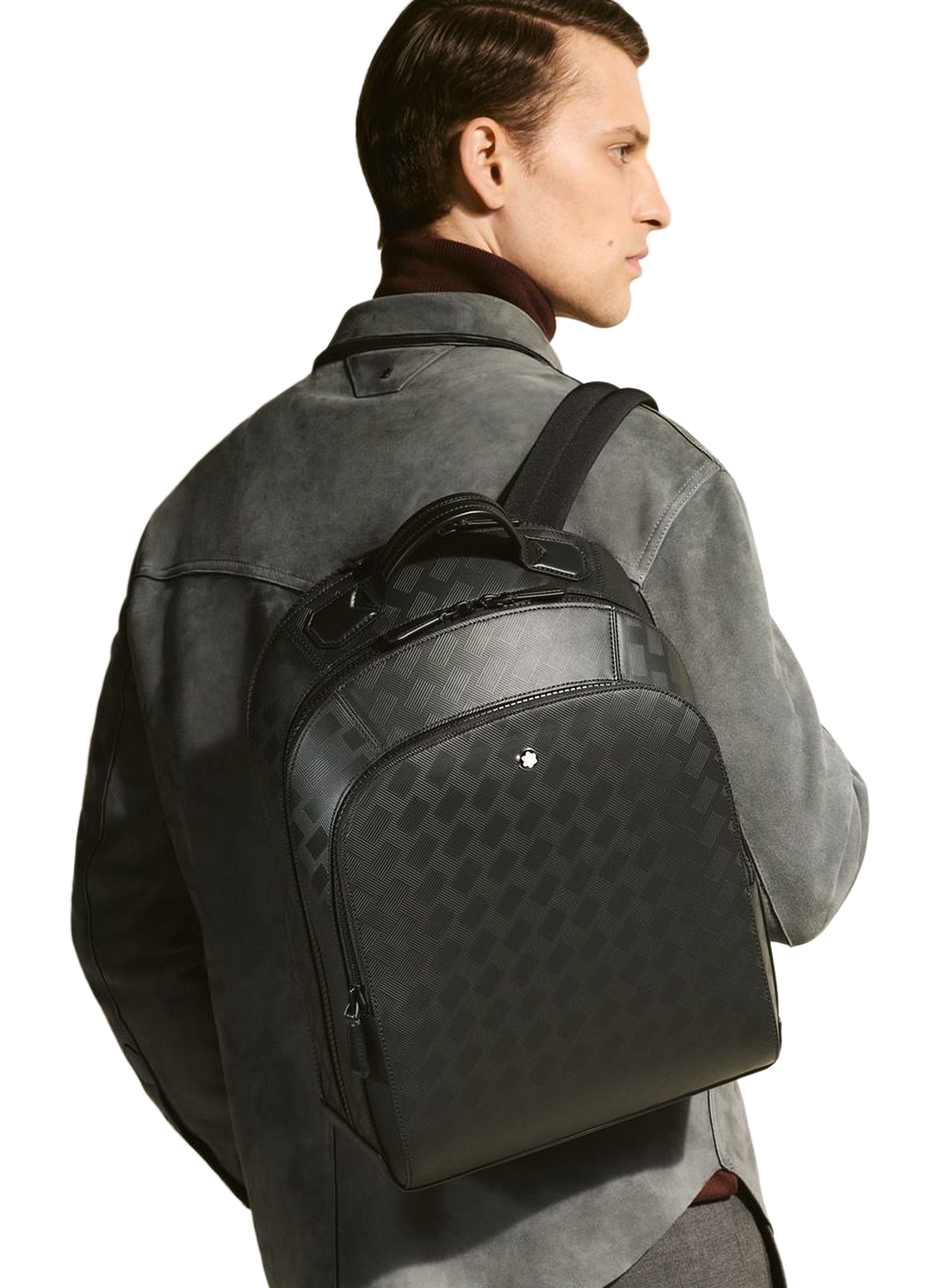 Sac à dos en cuir texturé MONTBLANC Noir