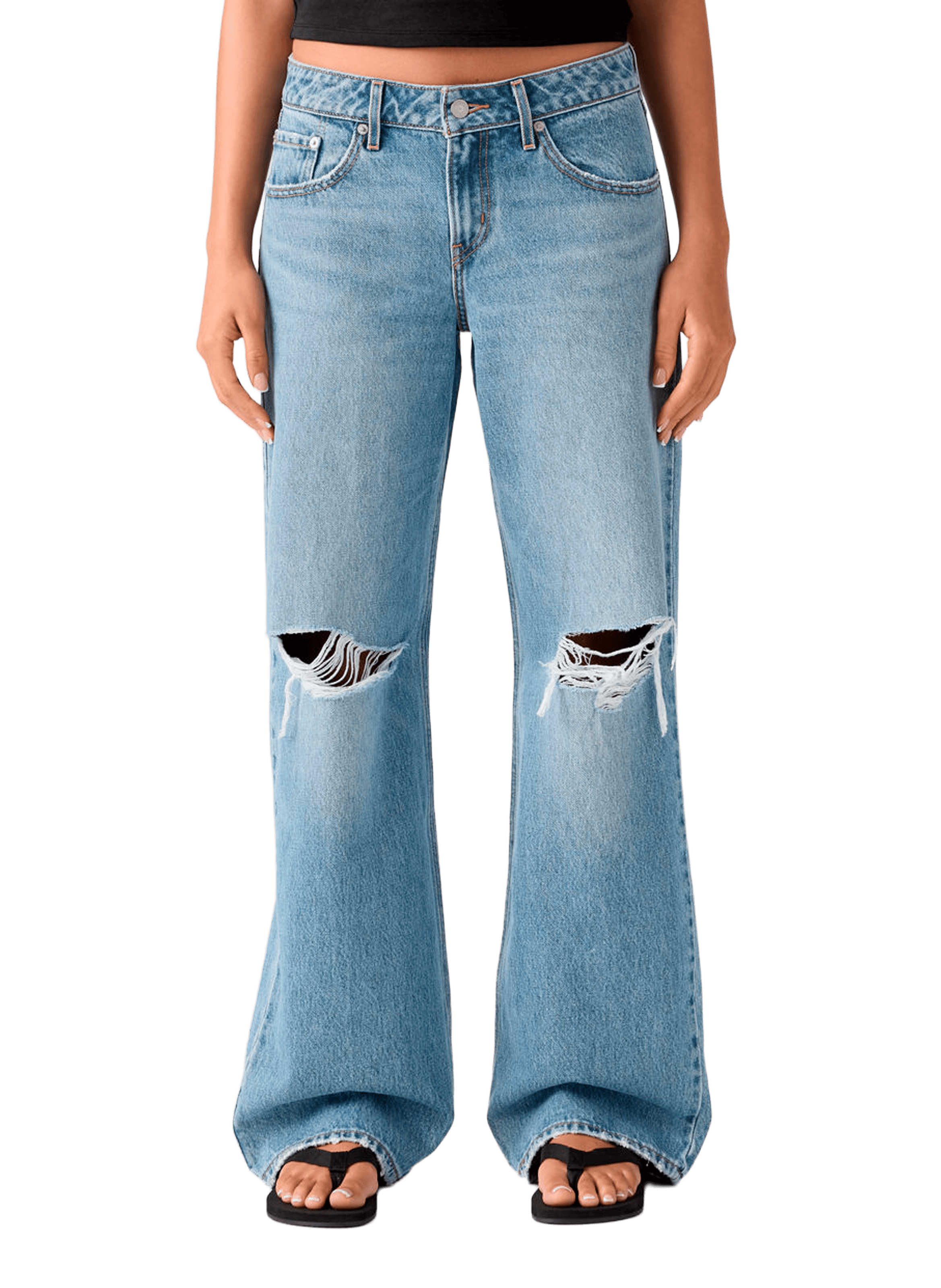 Jeans Low Loose en coton LEVI'S Bleu