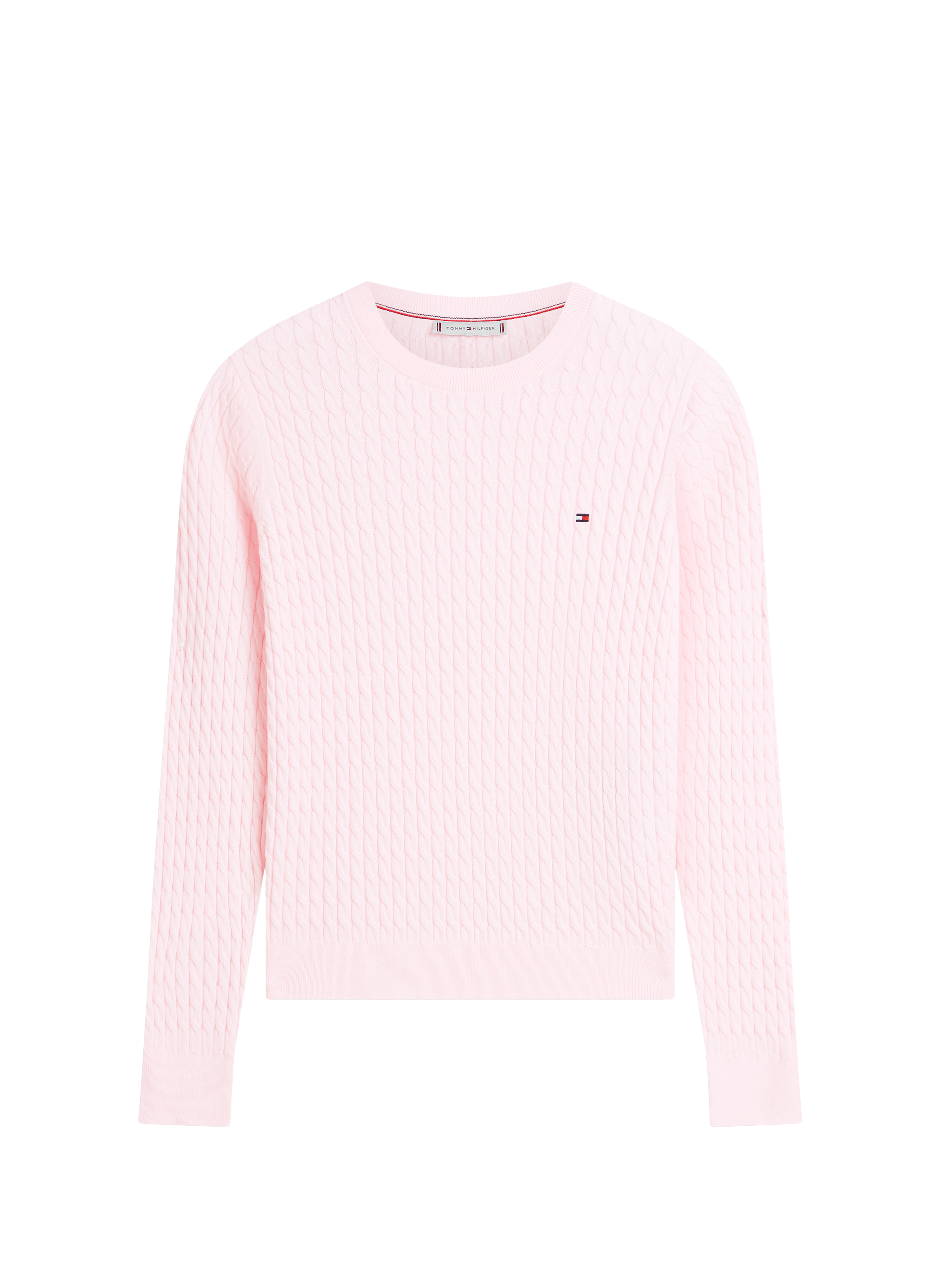 Cable-knit cotton Jumper TOMMY HILFIGER Pink