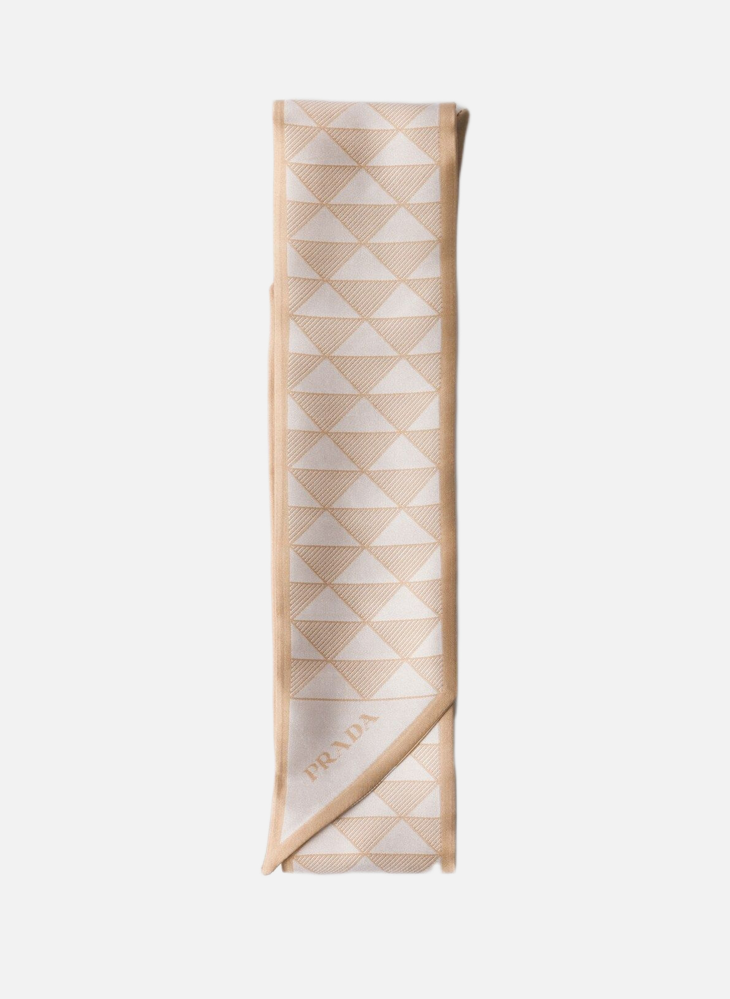 Cravate en soie jacquard PRADA Marron