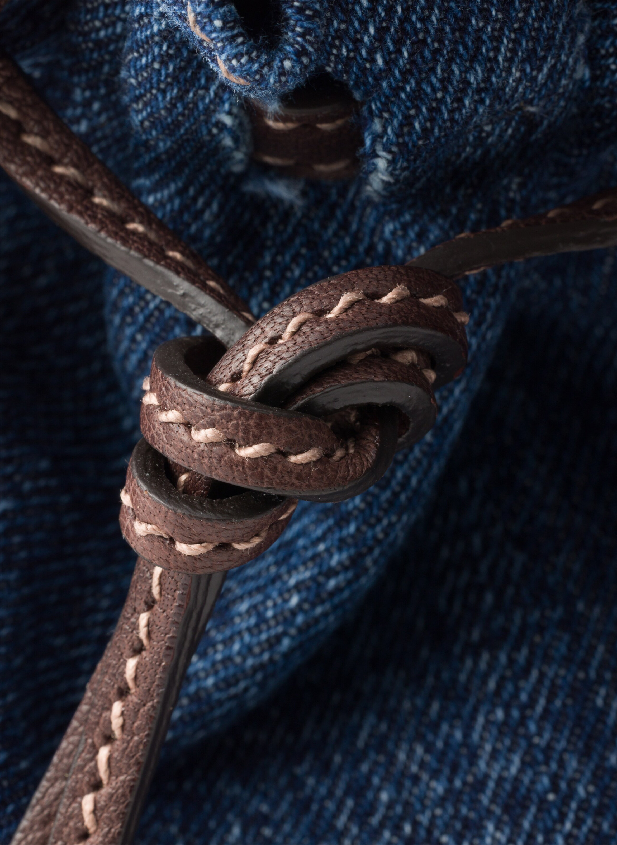 Sac à main prada bonnie en denim et cuir de taille PRADA Bleu