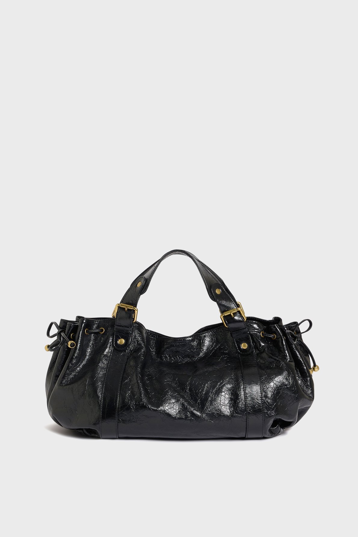 Sac à main en cuir effet froissé - 24h GERARD DAREL Noir
