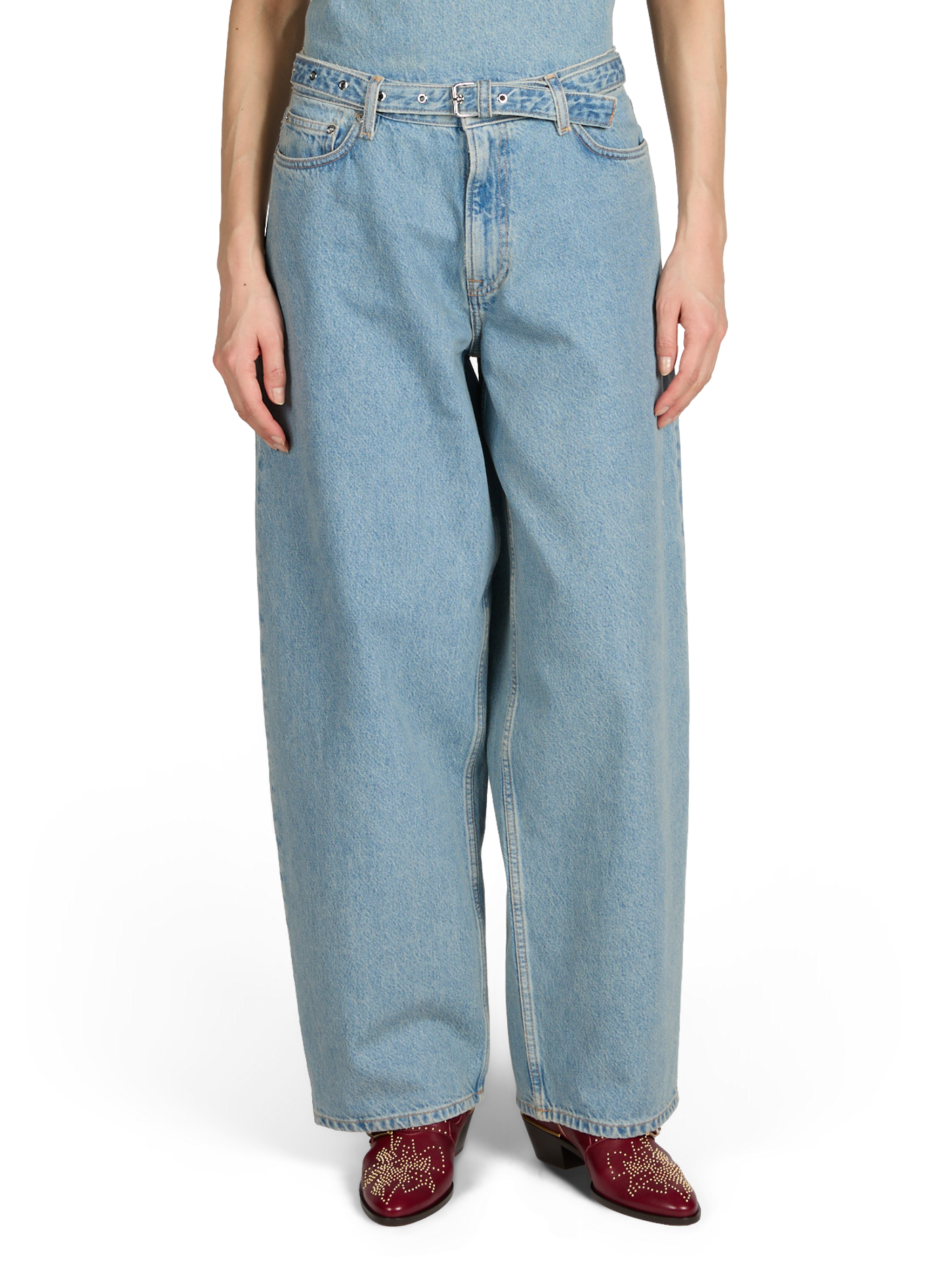 Jeans with cotton belt SAMSOE SAMSOE Blue