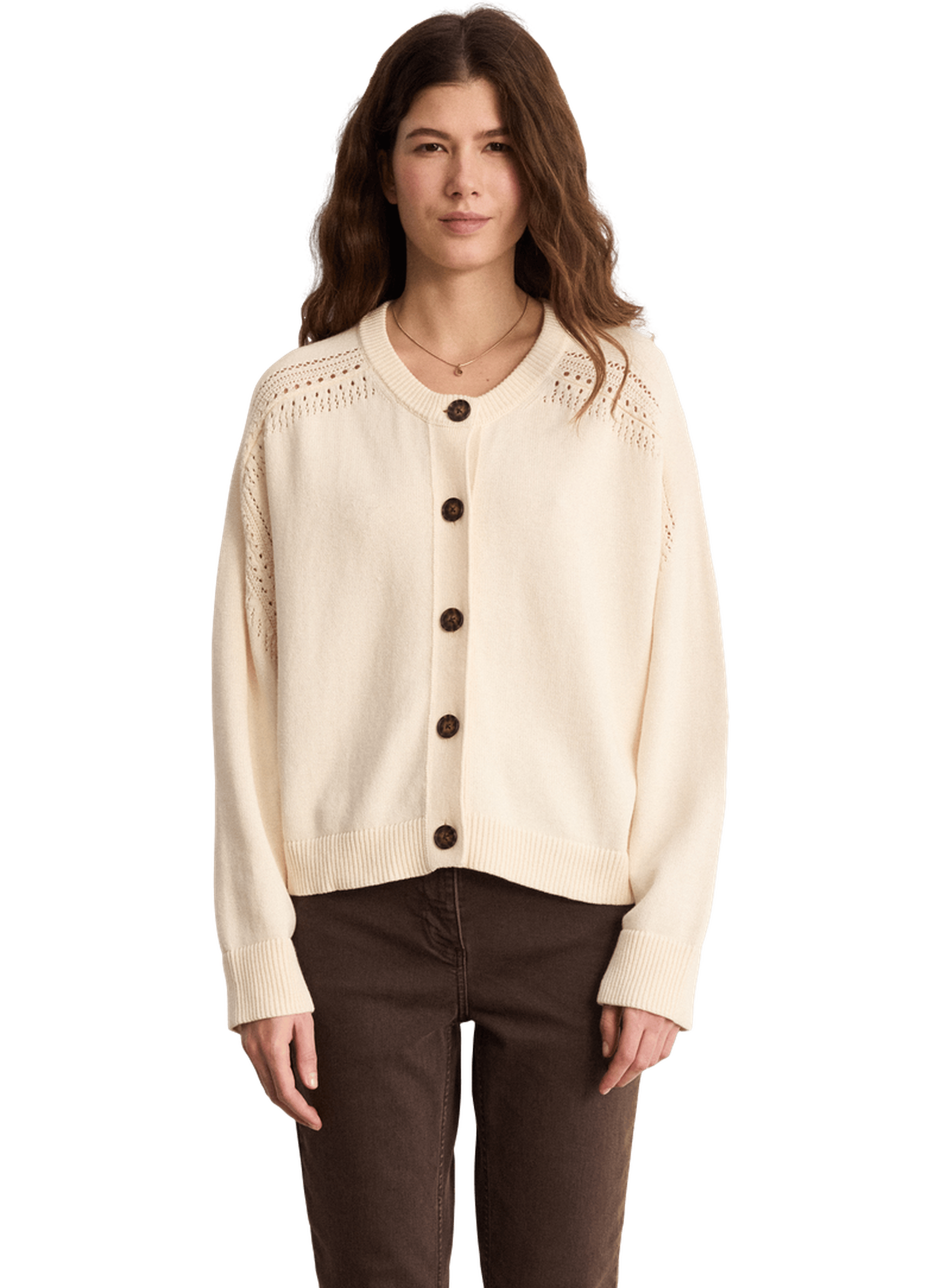 Gilet en coton ajouré - lynne PABLO Beige